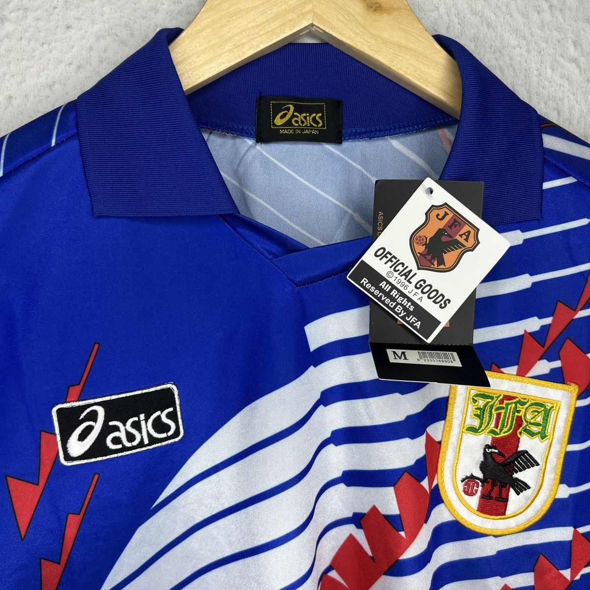 Asics Vintage Asics 1996 Japan Jersey Longsleeve Shirt Navy Print Size US M / EU 48-50 / 2 - 4 Thumbnail