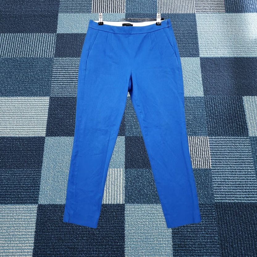 J.Crew J Crew Pants Womens Blue 2 Bi Stretch Cotton Ankle Mid Rise Straight Leg Size 26" / US 2 / IT 38 - 1 Thumbnail