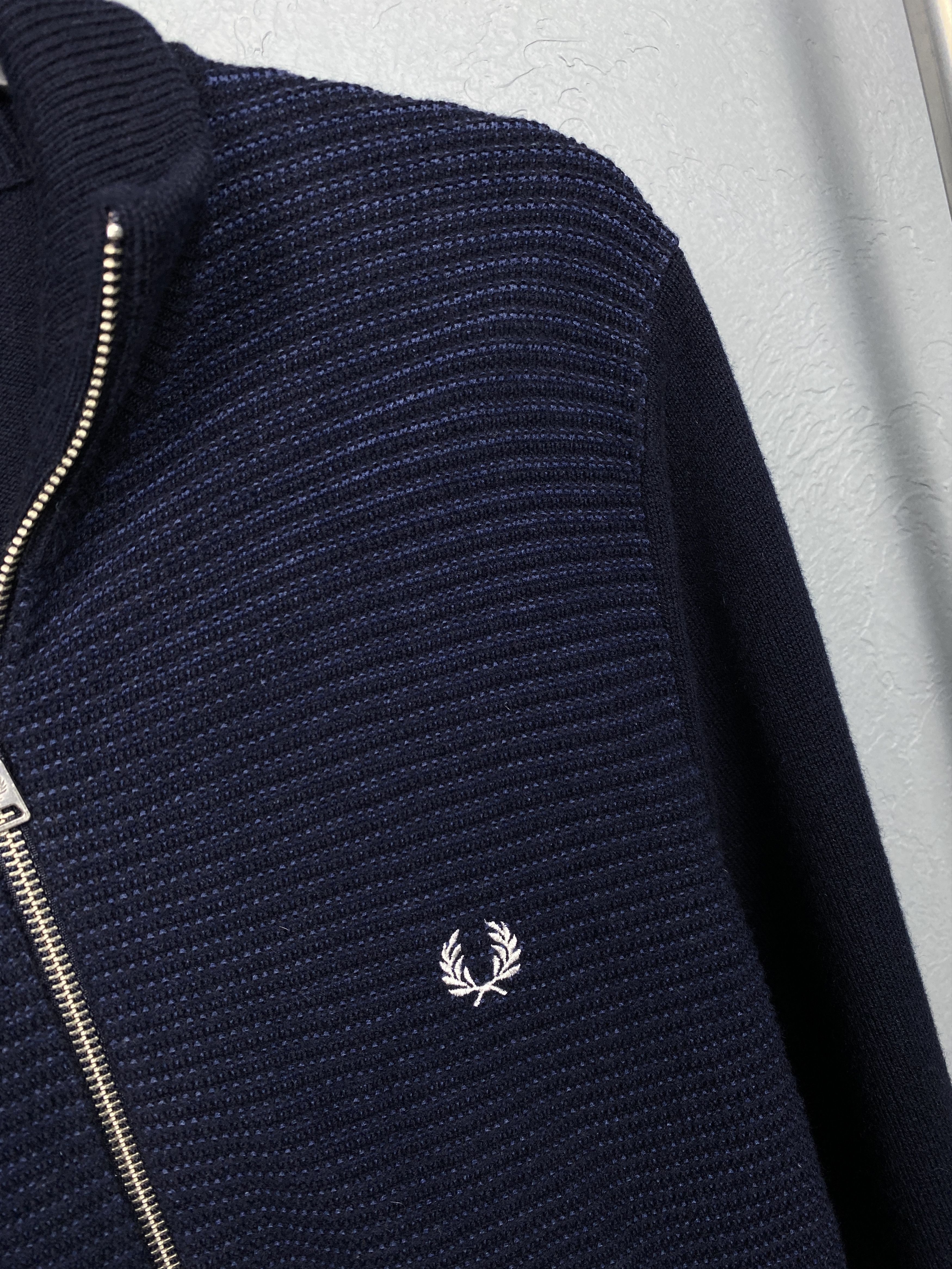 Fred Perry Fred Perry Vintage Mens Full Zip Wool Knit Sweater Size US S / EU 44-46 / 1 - 3 Thumbnail