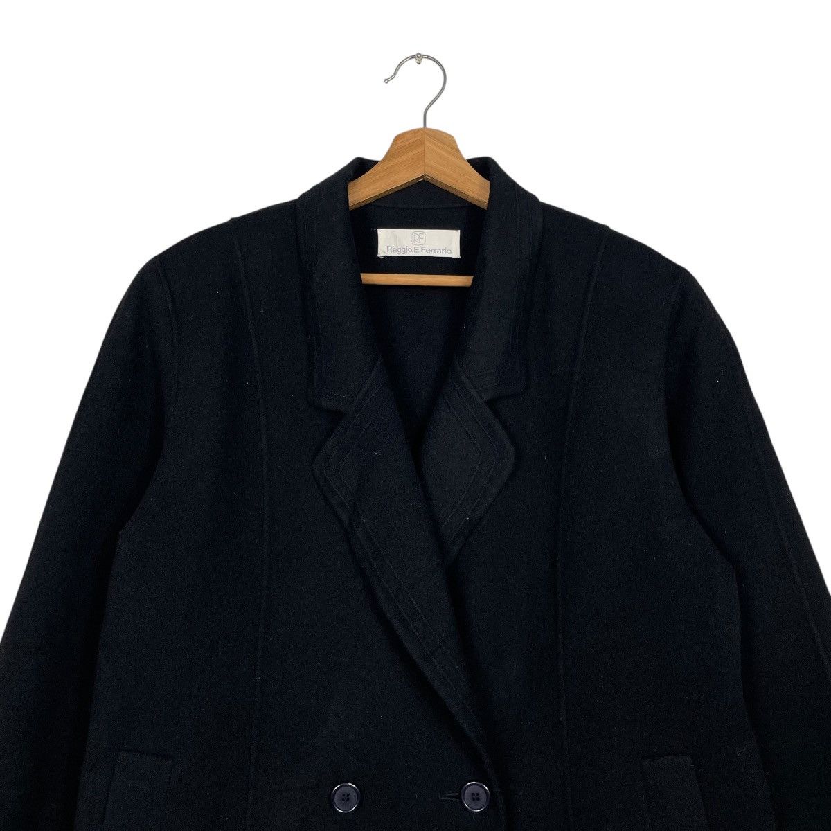 Other Reggio E. Ferrario Double Breasted Wool Coat Size L / US 10 / IT 46 - 2 Thumbnail
