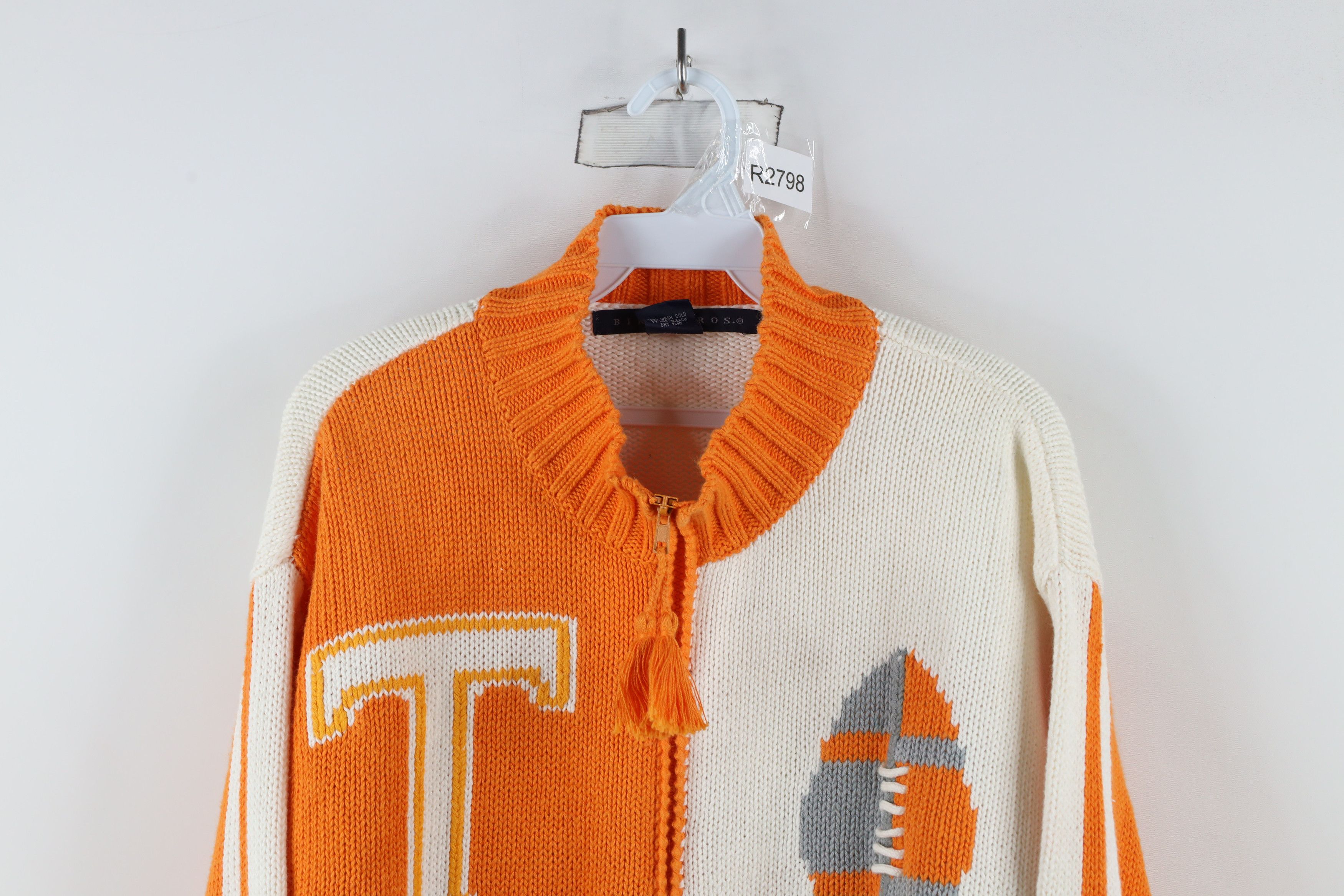 Vintage Deadstock Vintage 90s Tennessee Football Cardigan Sweater Size XL / US 12-14 / IT 48-50 - 2 Thumbnail