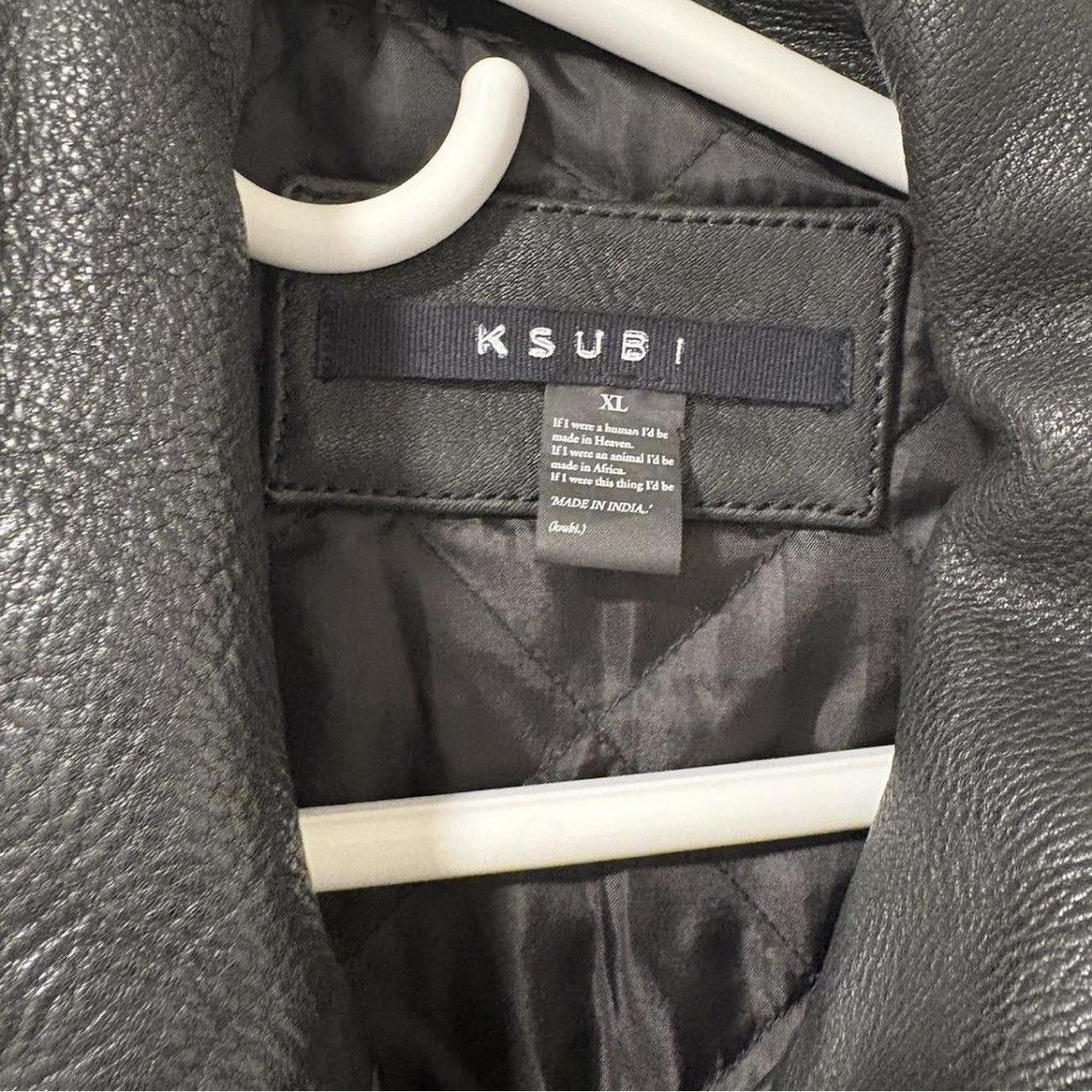 Ksubi Ksubi Leather Biker Jacket Size US XL / EU 56 / 4 - 5 Thumbnail