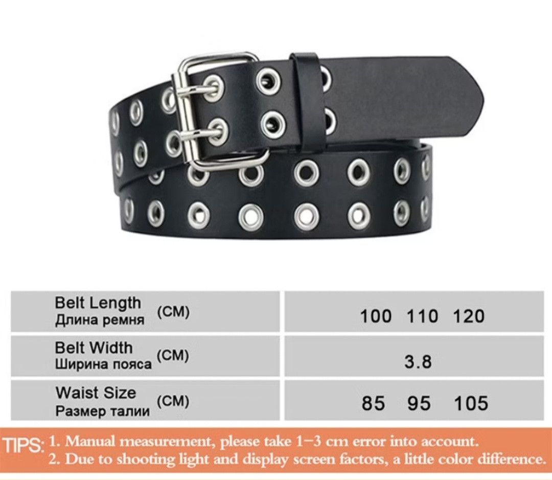 PPFM Punk rock black colour streetwear belt Size ONE SIZE - 2 Thumbnail