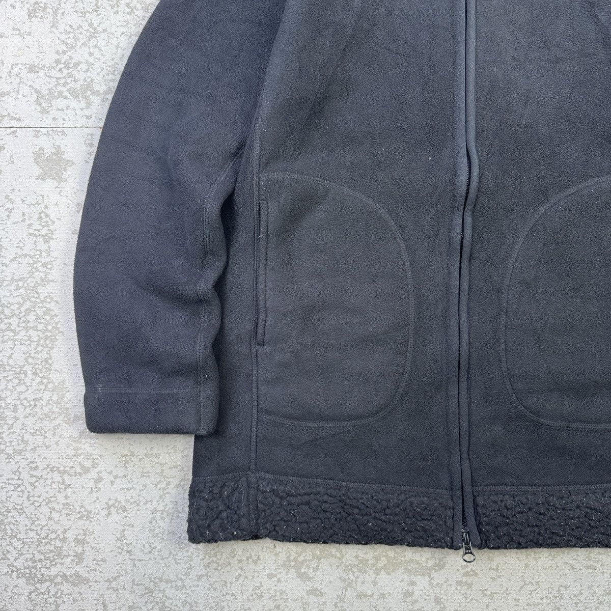 Japanese Brand × Uniqlo 💥Uniqlo Black Matted Fleece Hooded Jacket Size US L / EU 52-54 / 3 - 4 Thumbnail