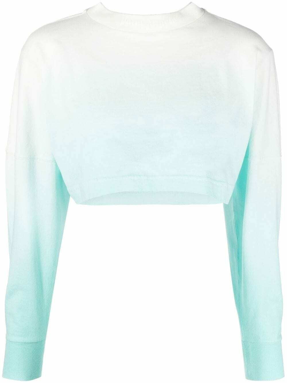 Palm Angels o1y1225 Crop Top in White/Sky Blue Size L / US 10 / IT 46 - 1 Thumbnail