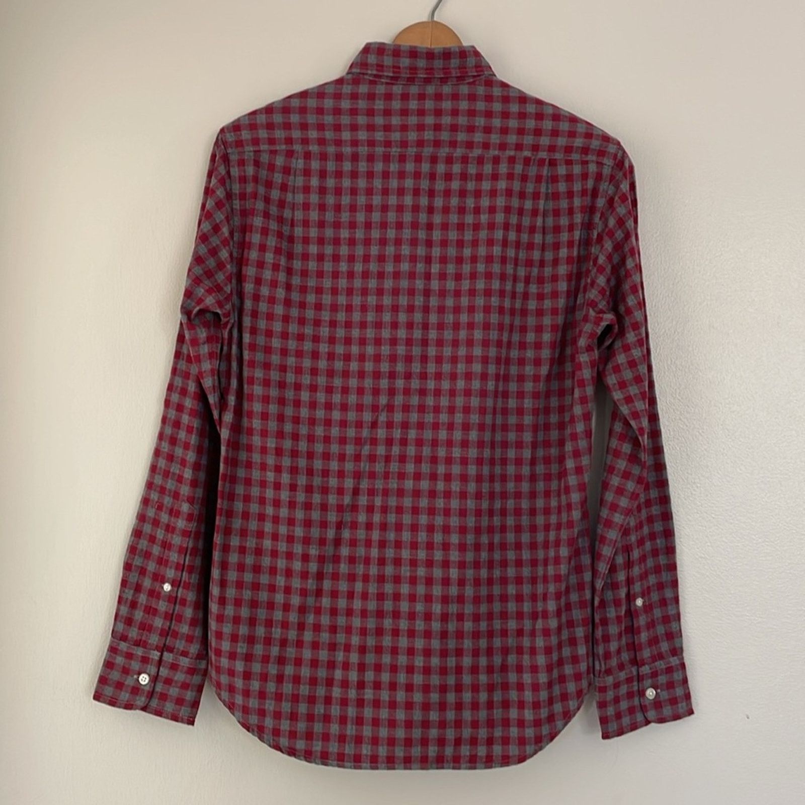 Bonobos Bonobos Slim Fit Plaid Flannel Long Sleeve Shirt Red Gray S Size US S / EU 44-46 / 1 - 2 Thumbnail