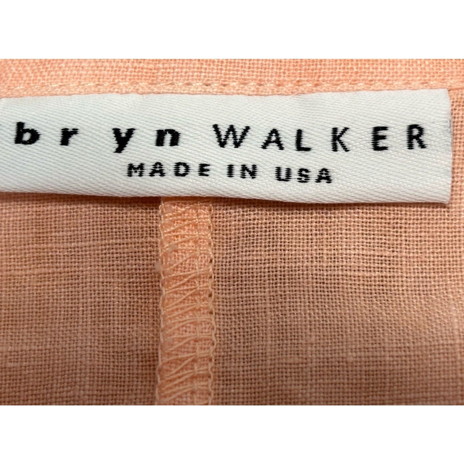 Pinko Bryn Walker Shirt Tunic Linen Pink Button-Up XL Women’s Casual Travel USA Lagenlook Size XL / US 12-14 / IT 48-50 - 6 Thumbnail