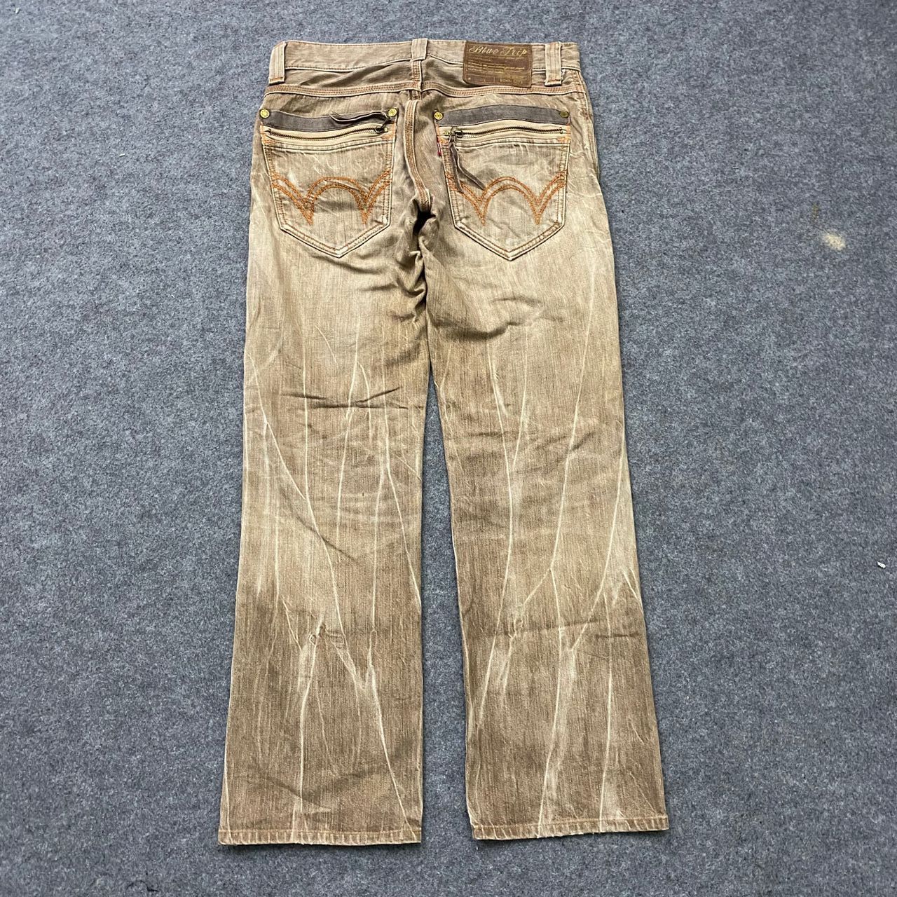 Edwin 💥Best Offer💥Vintage Edwin Blue Trip Distressed Denim Size US 33 - 2 Thumbnail