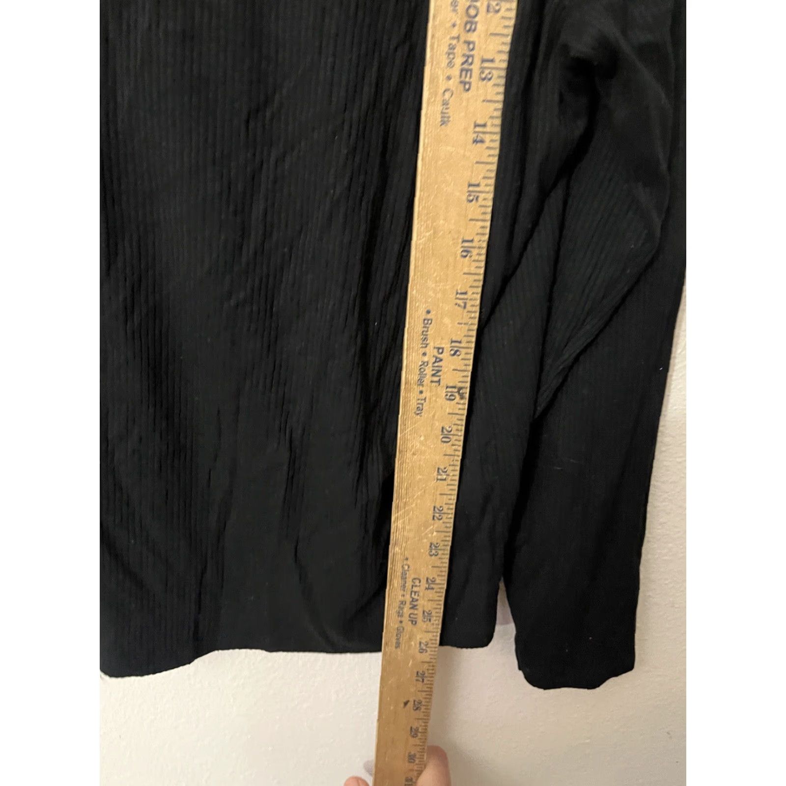 H&M VINTAGE H&M Women's Black Long Sleeve Boat Neck Top Ribbed Knit XL Suitable for Business Formal Wedding Workwear Size XL / US 12-14 / IT 48-50 - 5 Thumbnail