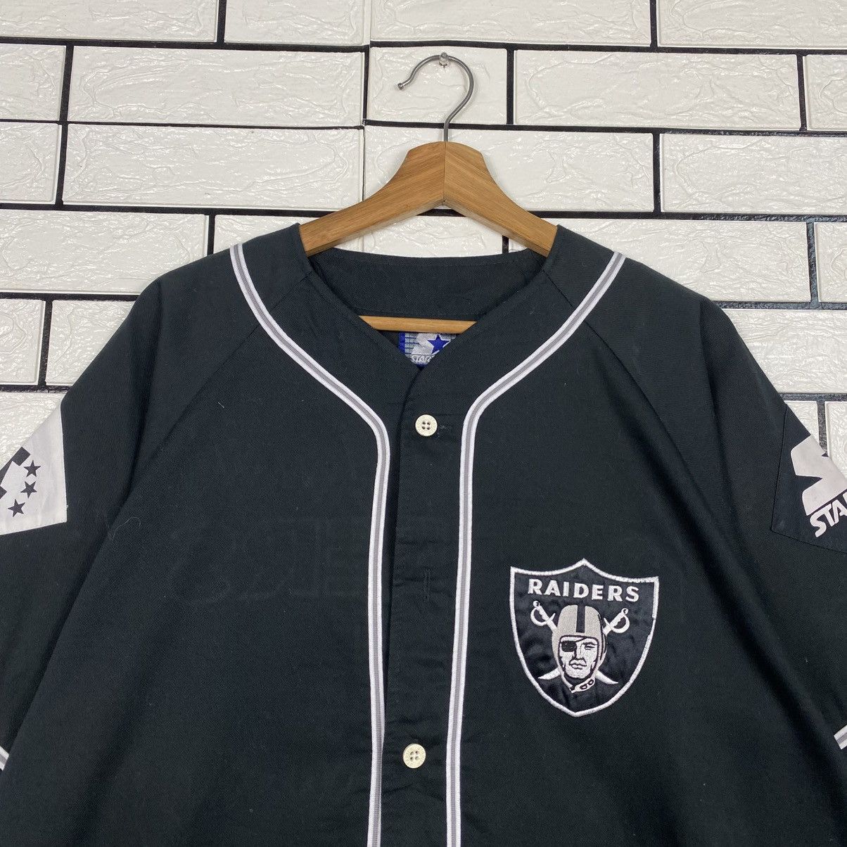 Starter 📌Sportwear Button Shirt Bowling Starter Raiders Big Logo Size US L / EU 52-54 / 3 - 4 Thumbnail