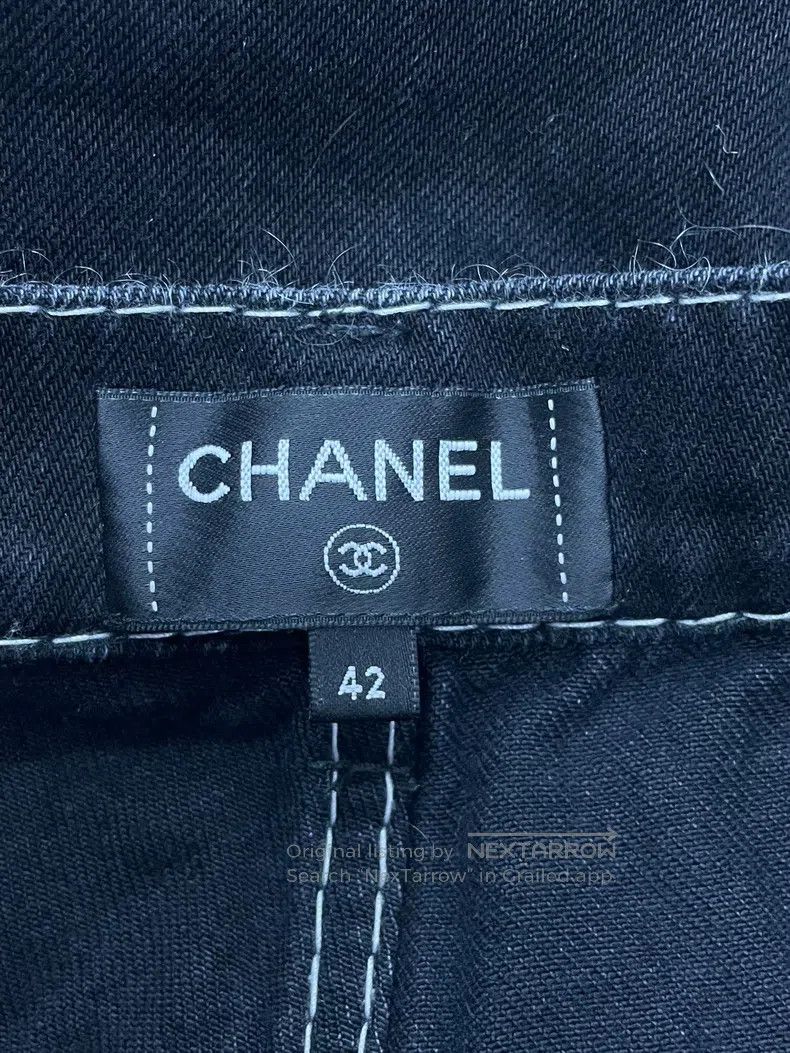 Chanel Chanel 24N black white-edged double C jeans Size 27" / US 4 / IT 40 - 4 Thumbnail