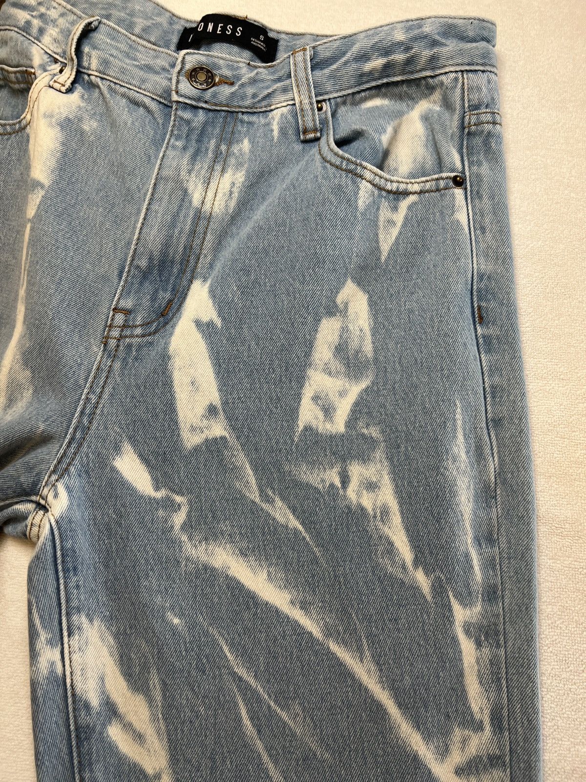 Lioness Australia Blue Bleach Stripe Jeans Size 28" / US 6 / IT 42 - 4 Thumbnail