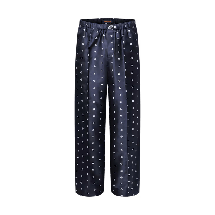 Louis Vuitton Monogram Silk Pyjama Trousers - 50 M Size 50R - 1 Thumbnail