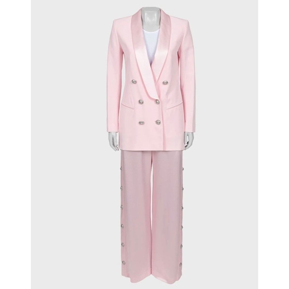 Balmain Balmain Pink Viscose Blazer & Trousers Suit Sz.36 Size XS / US 0-2 / IT 36-38 - 1 Thumbnail