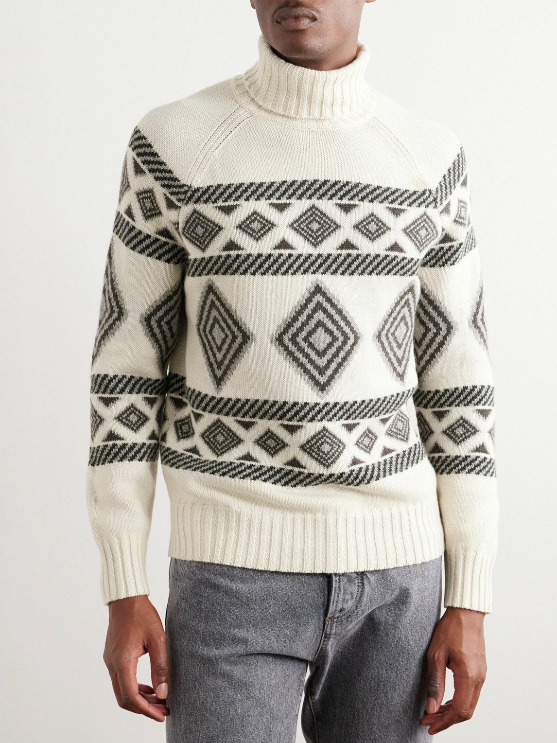 Brunello Cucinelli o1y0526 Turtleneck Sweater in Multicolor Size US S / EU 44-46 / 1 - 2 Thumbnail