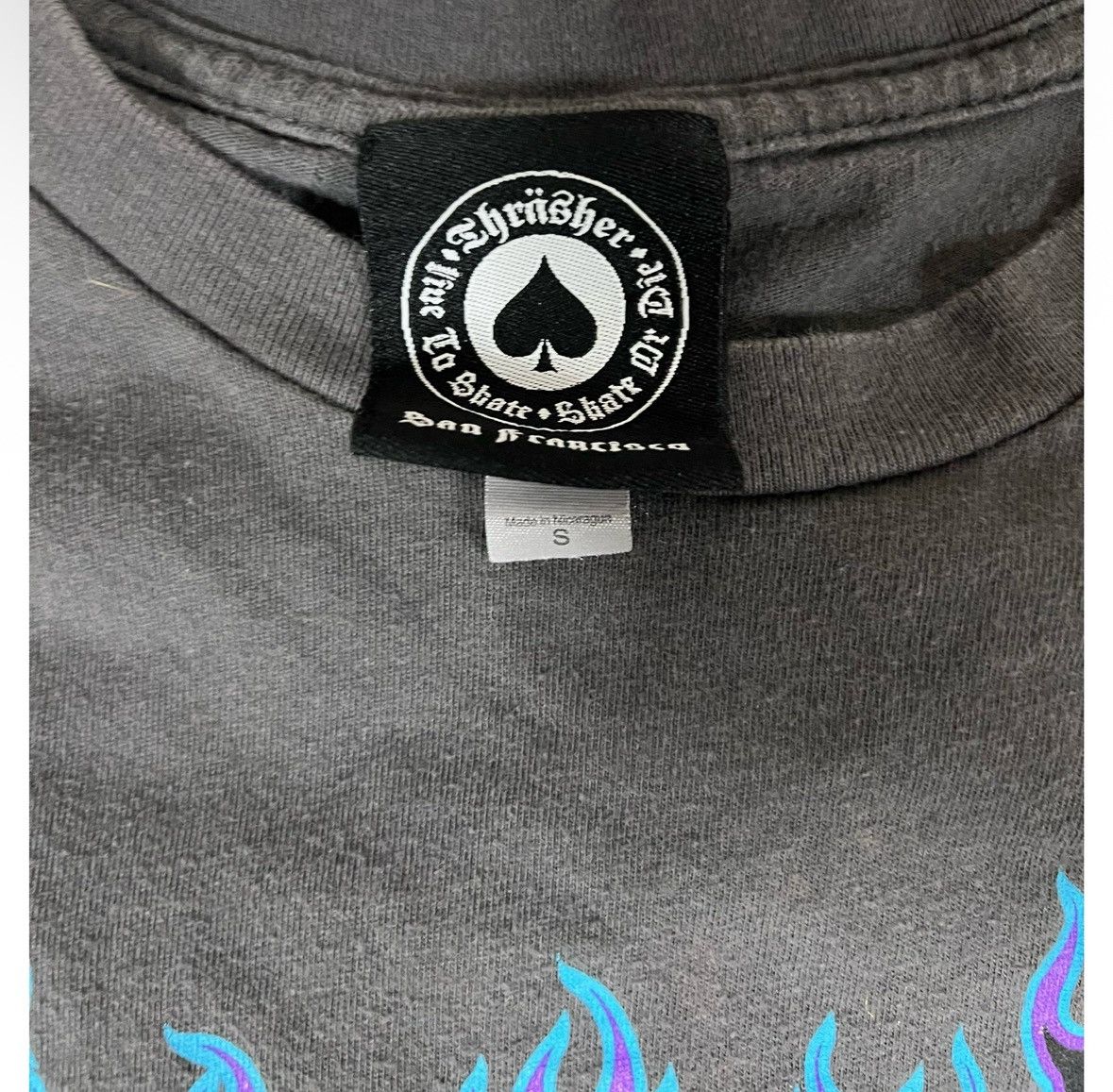 Thrasher Gray Thrasher Logo Graphic Short Sleeve T-Shirt Tee Size S💜✨ Size US S / EU 44-46 / 1 - 3 Thumbnail