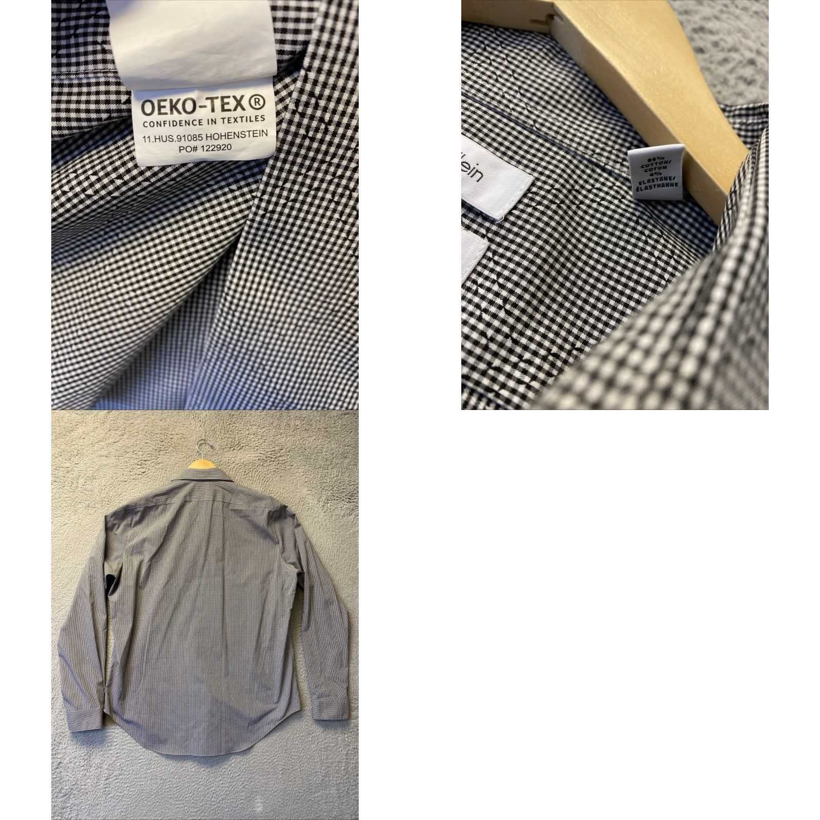 Calvin Klein Calvin Klein Button Shirt Men 100% Cotton Black White Houndstooth Classic Fit Long Sleeve Button Pullover Casual Formal Business 17 36/37 Size US XL / EU 56 / 4 - 8 Thumbnail