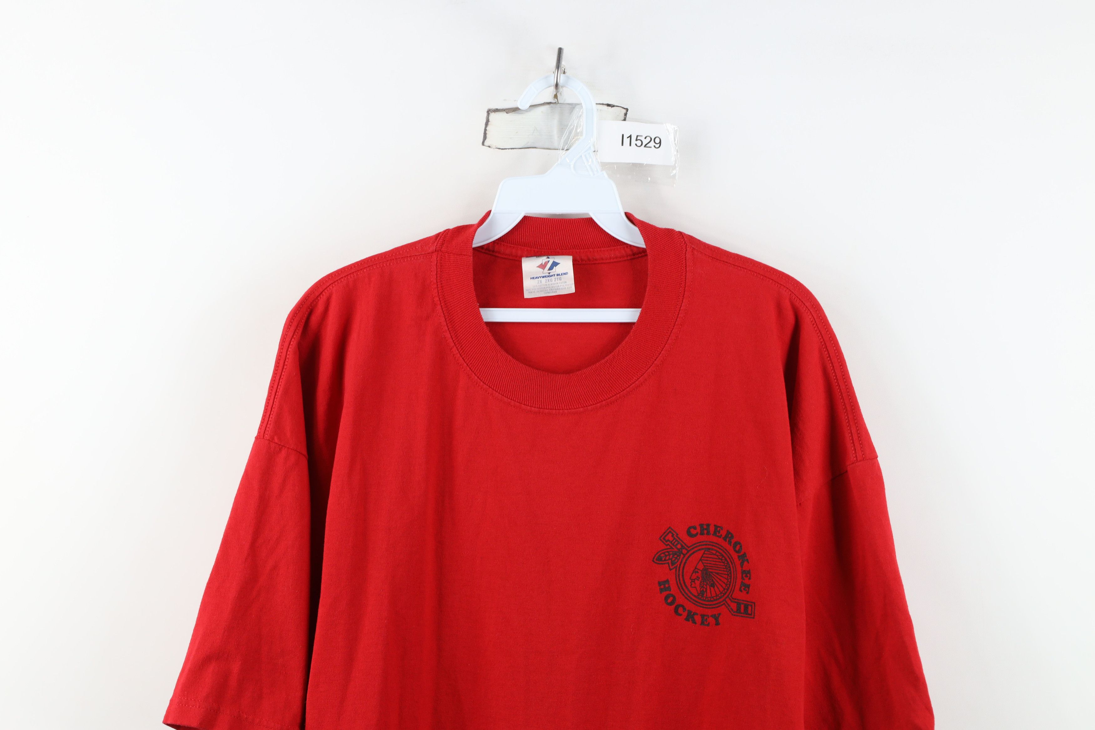 Vintage Vintage 90s Y2K Streetwear Spell Out Cherokee Hockey T-Shirt Size US XXL / EU 58 / 5 - 2 Thumbnail