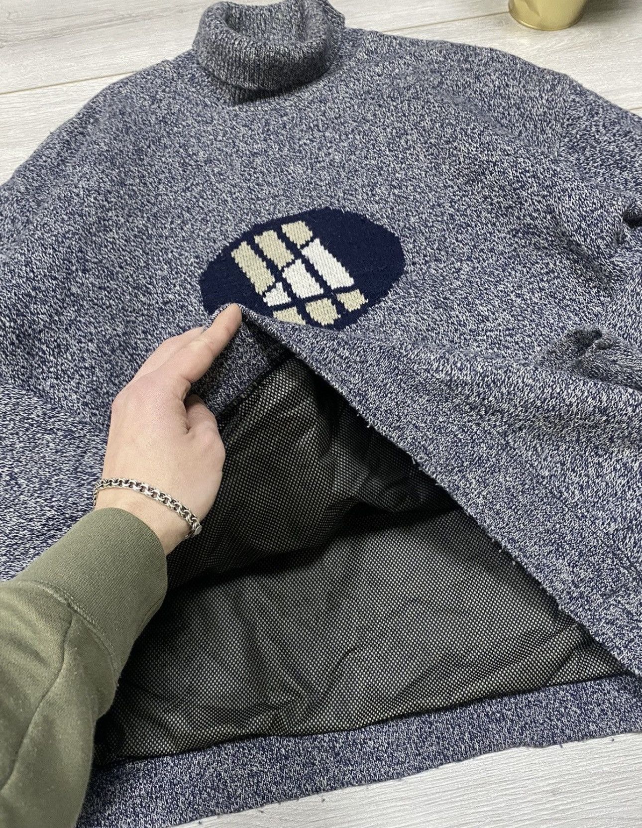 Adidas × Vintage Adidas vintage wind-stopper big logo turtle neck sweater M Size US M / EU 48-50 / 2 - 8 Thumbnail