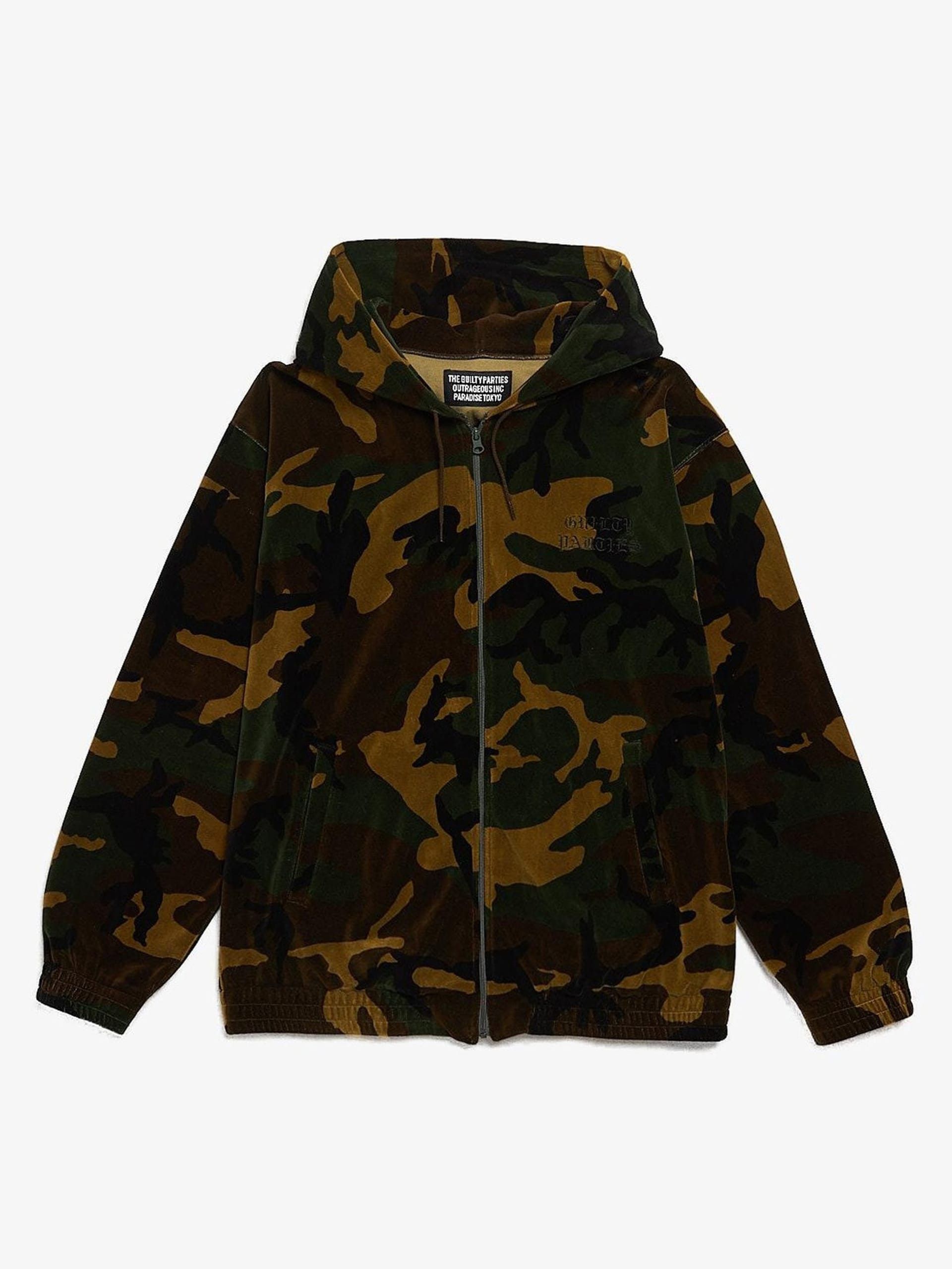 image of Guilty Parties Millitary Logo Embossed Cotton Zipped Hoodie, Men's (Size 2XL)