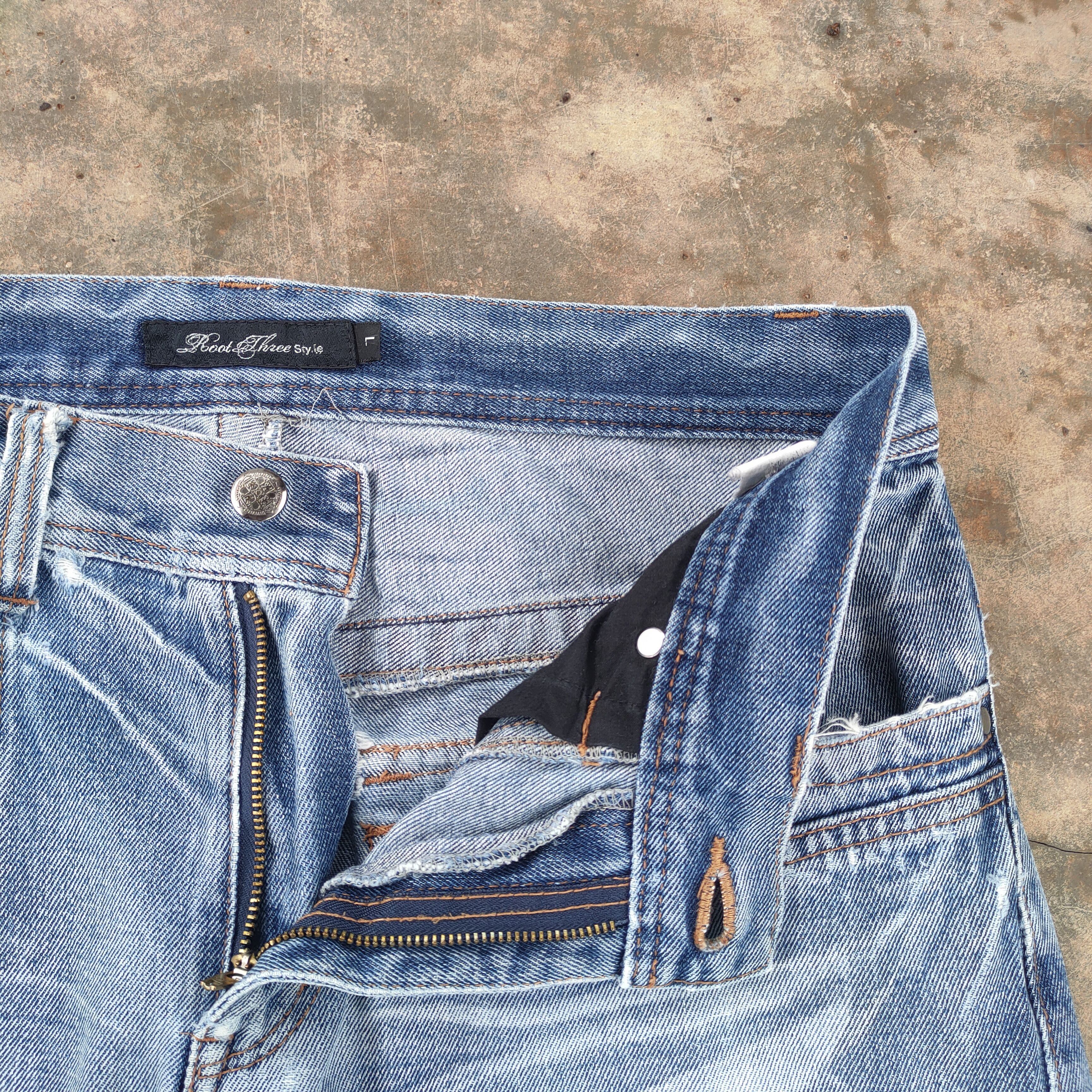 Roots Vintage root Flare faded jeans denin Cargo pants Size US 34 / EU 50 - 9 Thumbnail
