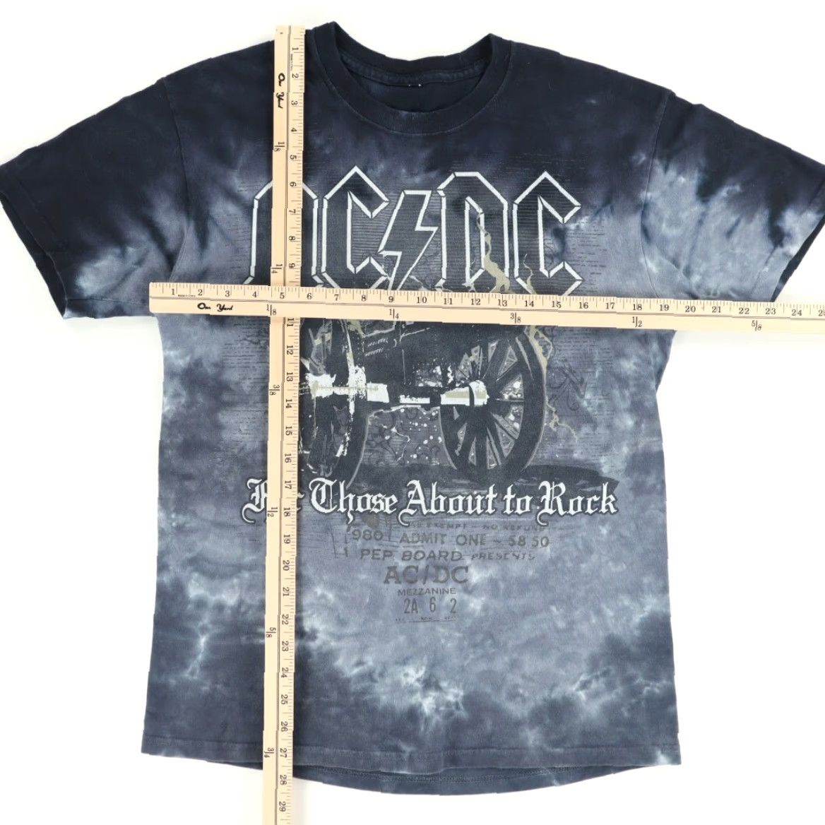 Liquid Blue VINTAGE Liquid Blue ACDC For Those About to Rock Tie-Dye T-Shirt Black Mens M Size US M / EU 48-50 / 2 - 3 Thumbnail
