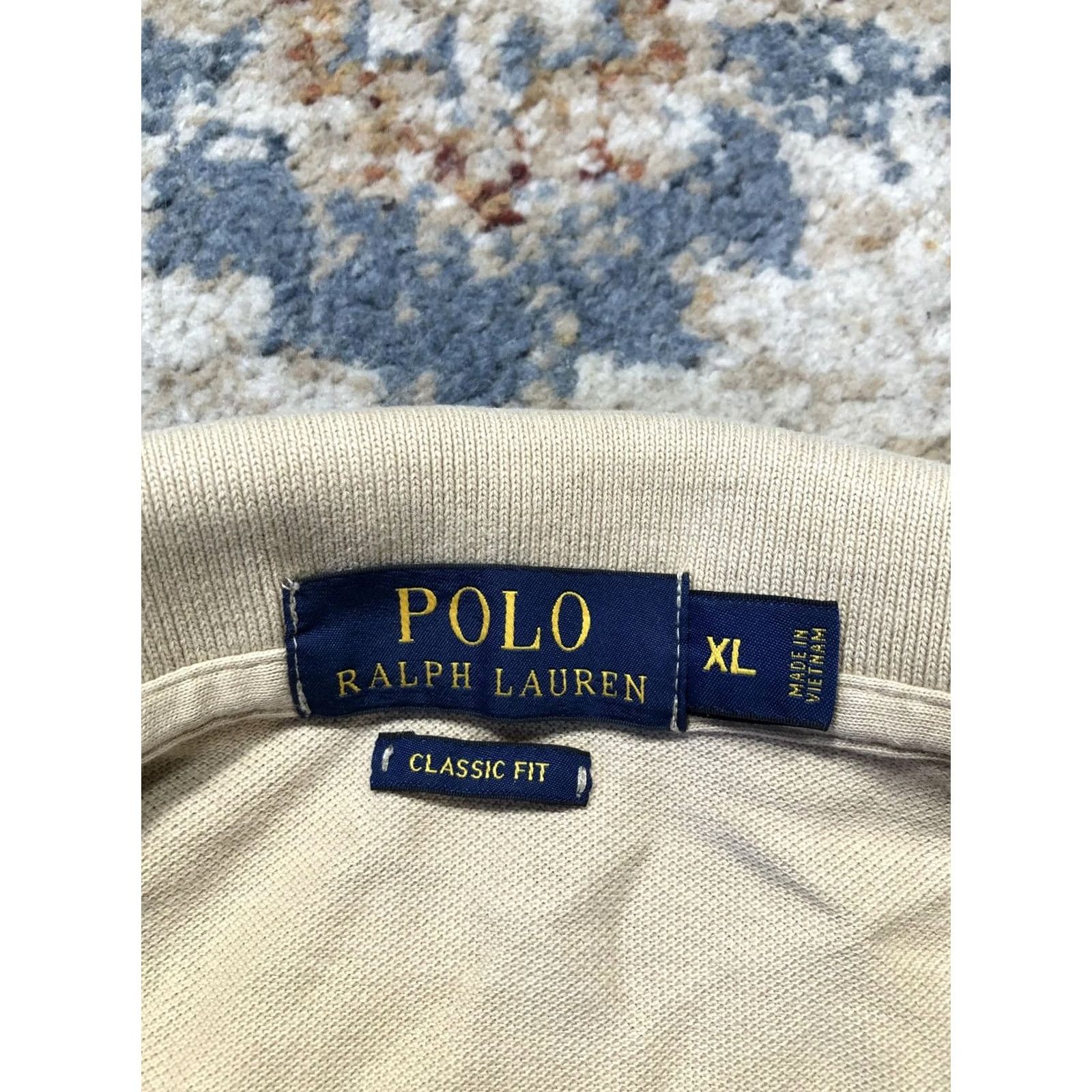 Polo Ralph Lauren Polo Ralph Lauren Polo Shirt Mens XL Beige Classic Fit Pony Logo Short Sleeve Size US XL / EU 56 / 4 - 7 Thumbnail