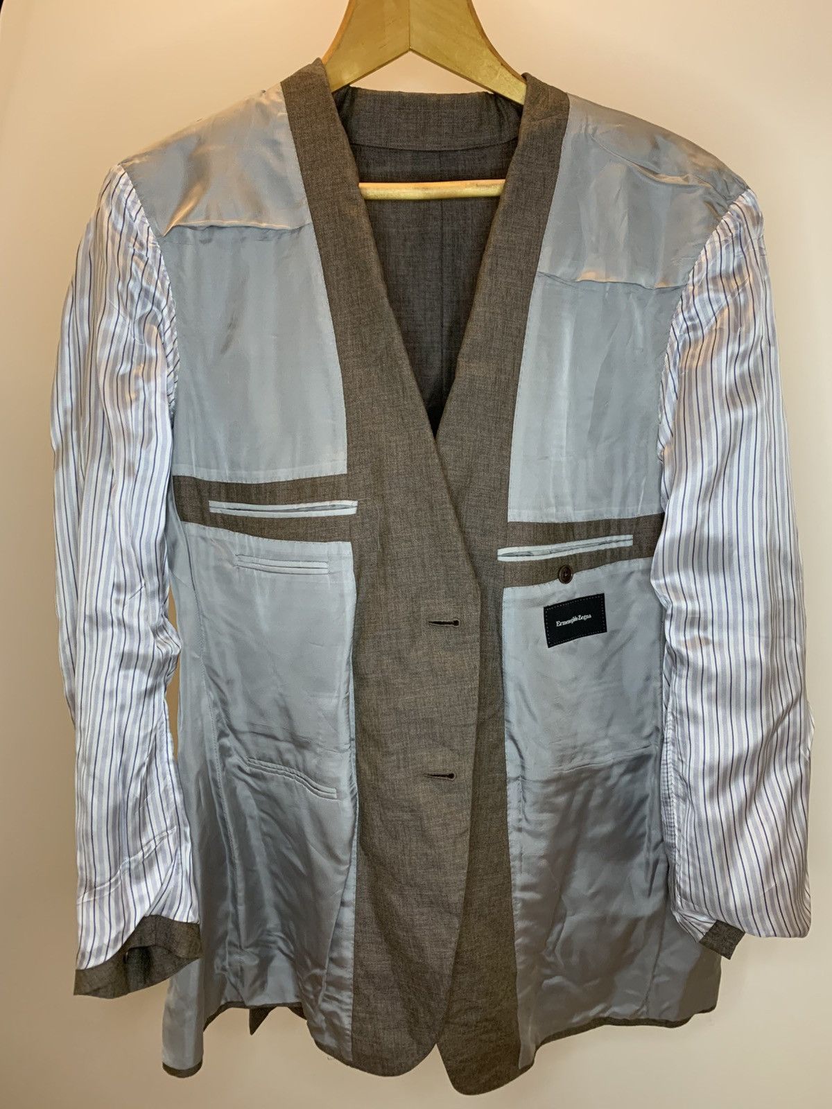 Ermenegildo Zegna Ermenegildo Zegna linen cashmere unstructured travel blazer Size 52R - 3 Thumbnail