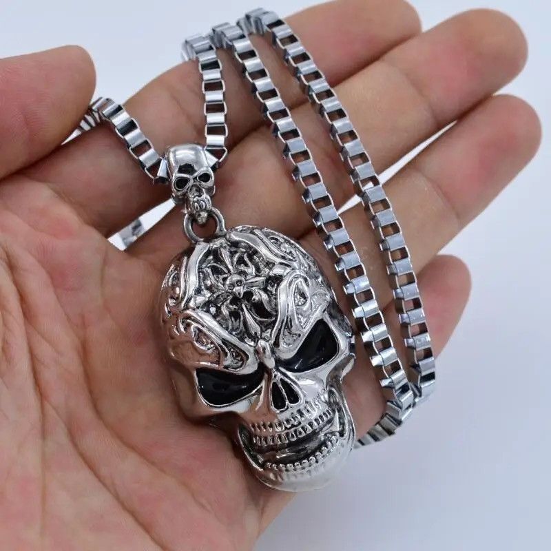 Jewelry Retro Hip-hop Evil Skull Necklace Size ONE SIZE - 5 Thumbnail