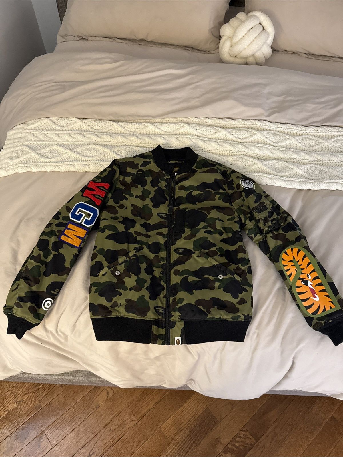 Bape 1st Camo Shark MA-1 Jacket Size US XL / EU 56 / 4 - 1 Thumbnail