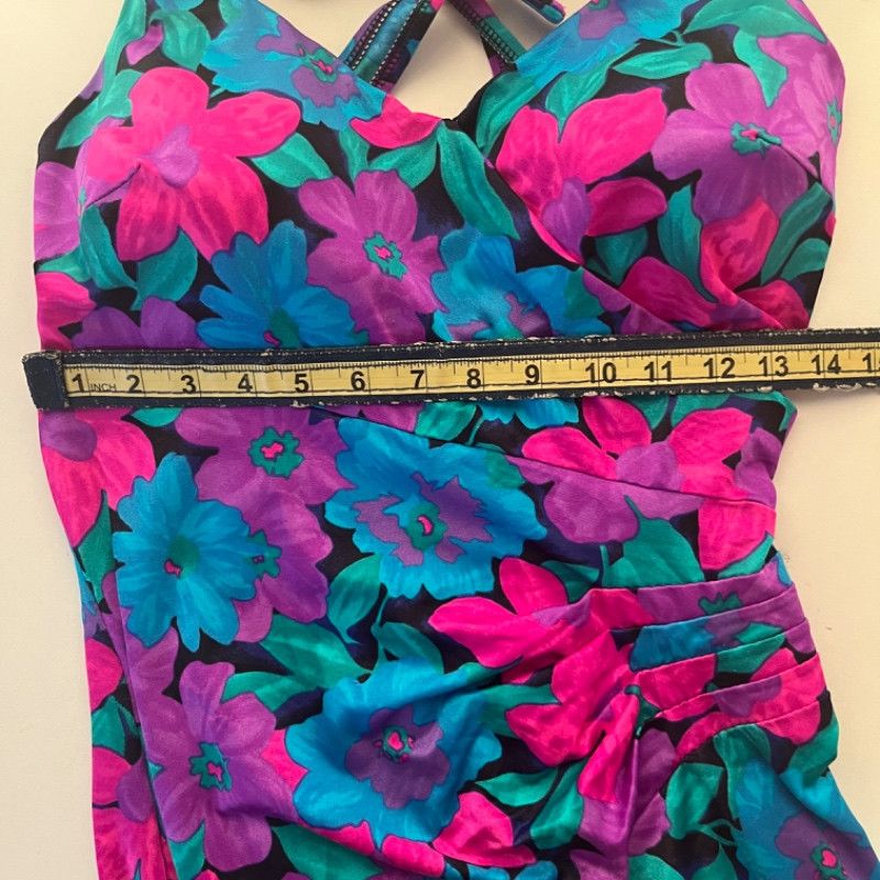 Designer Vintage Maxine of Hollywood Floral Swimsuit Size 18 Size XXL / US 16-18 / IT 52-54 - 4 Thumbnail