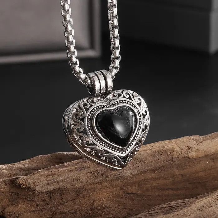 Jewelry Retro Simple Black Stone Necklaces Size ONE SIZE - 3 Thumbnail