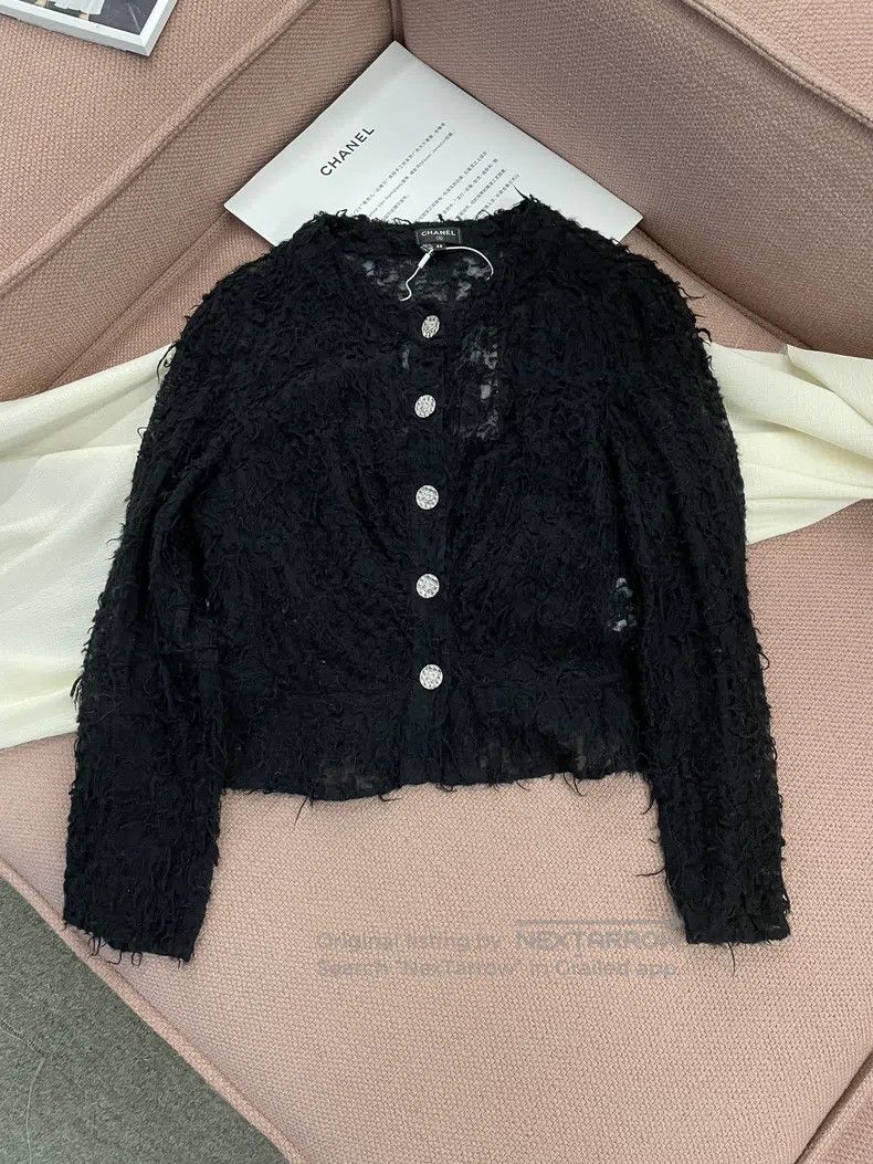 Chanel Chanel 22A Chanel Black Woollen Jacket Size XS / US 0-2 / IT 36-38 - 2 Thumbnail
