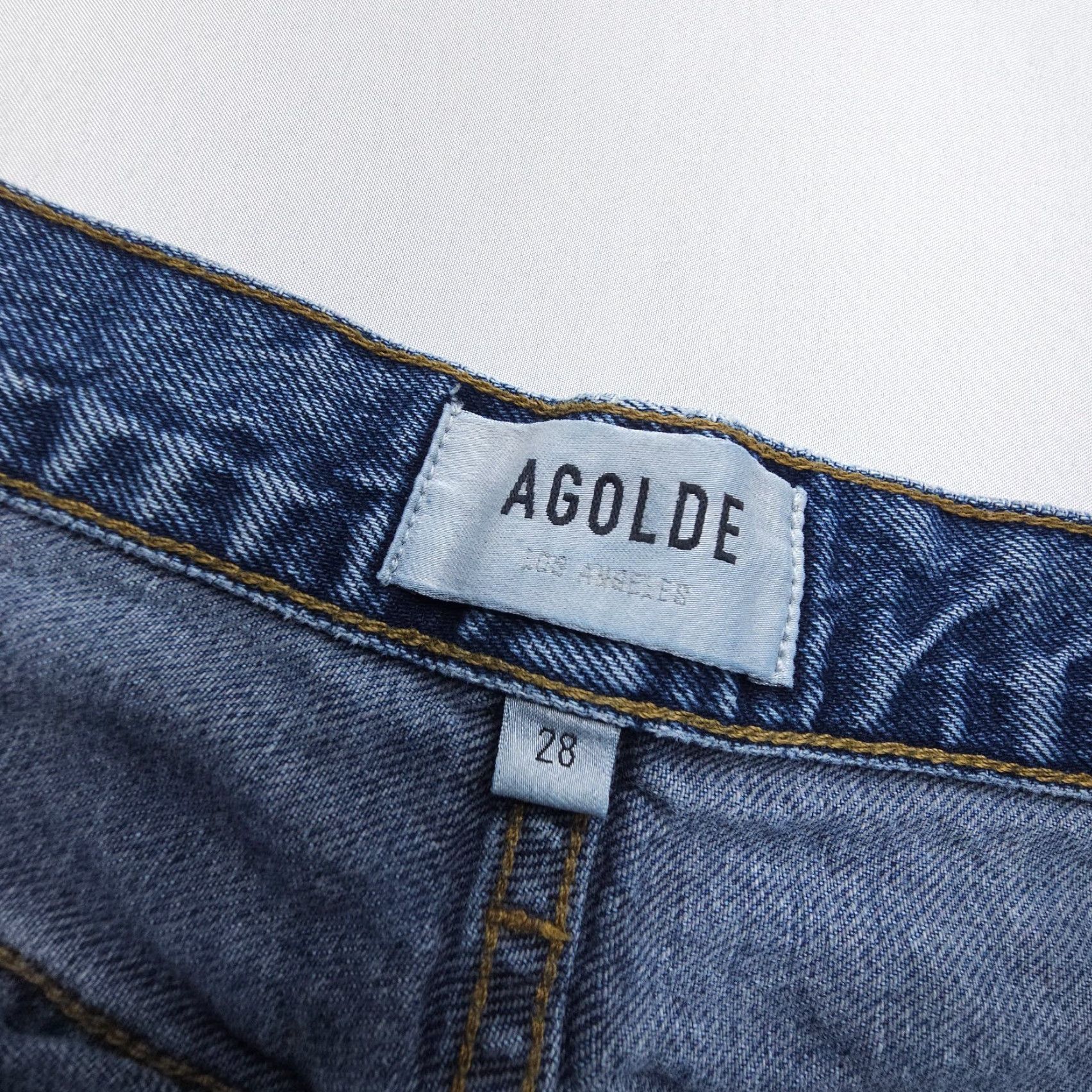 Agolde AGOLDE Jeans Womens 28 Dark Button Fly Relaxed Tapered High Rise 5-Pocket Denim Blue Vintage USA 90s Size 28" / US 6 / IT 42 - 4 Thumbnail