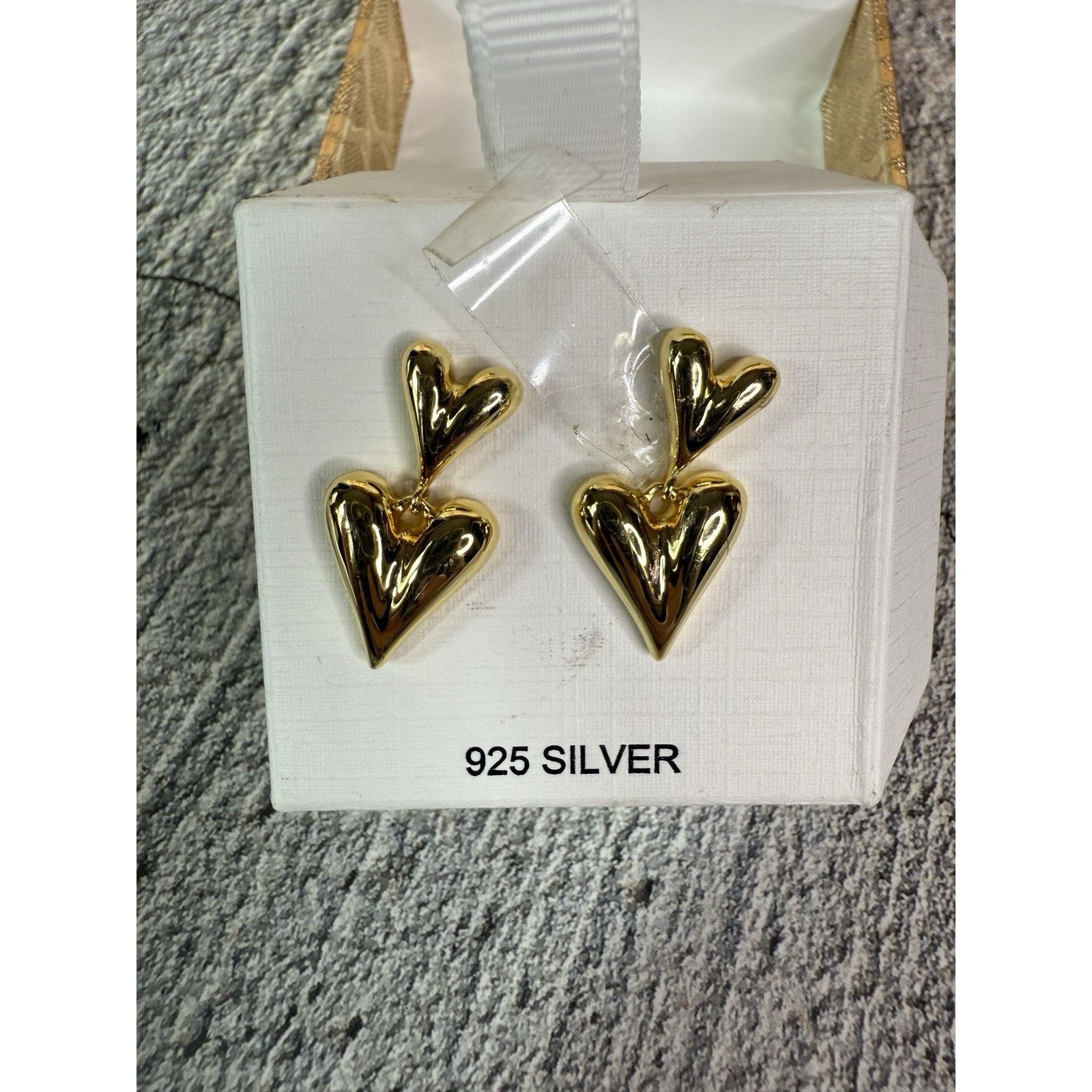 Rachel Zoe NEW IN BOX Rachel Zoe 925 Silver Vermeil Heart Earrings Size ONE SIZE - 4 Thumbnail