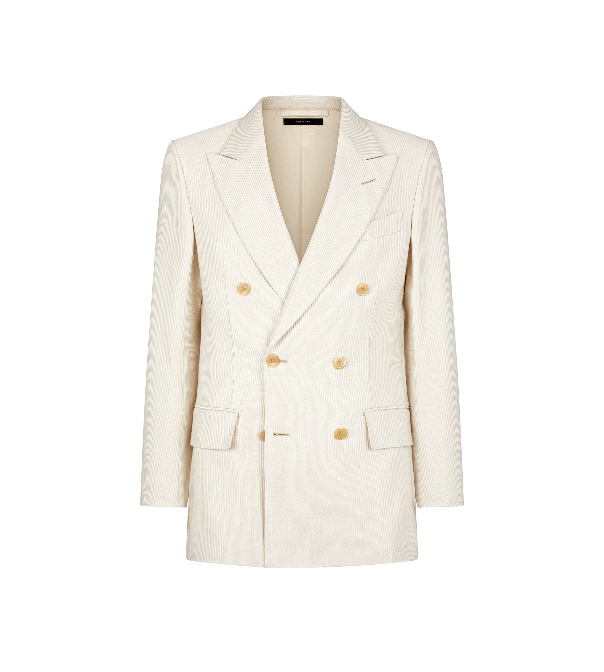 Tom Ford o1loc1c0426 JLBP02 Silk Cotton Cannete Atticus Jacket White Size US XL / EU 56 / 4 - 1 Thumbnail