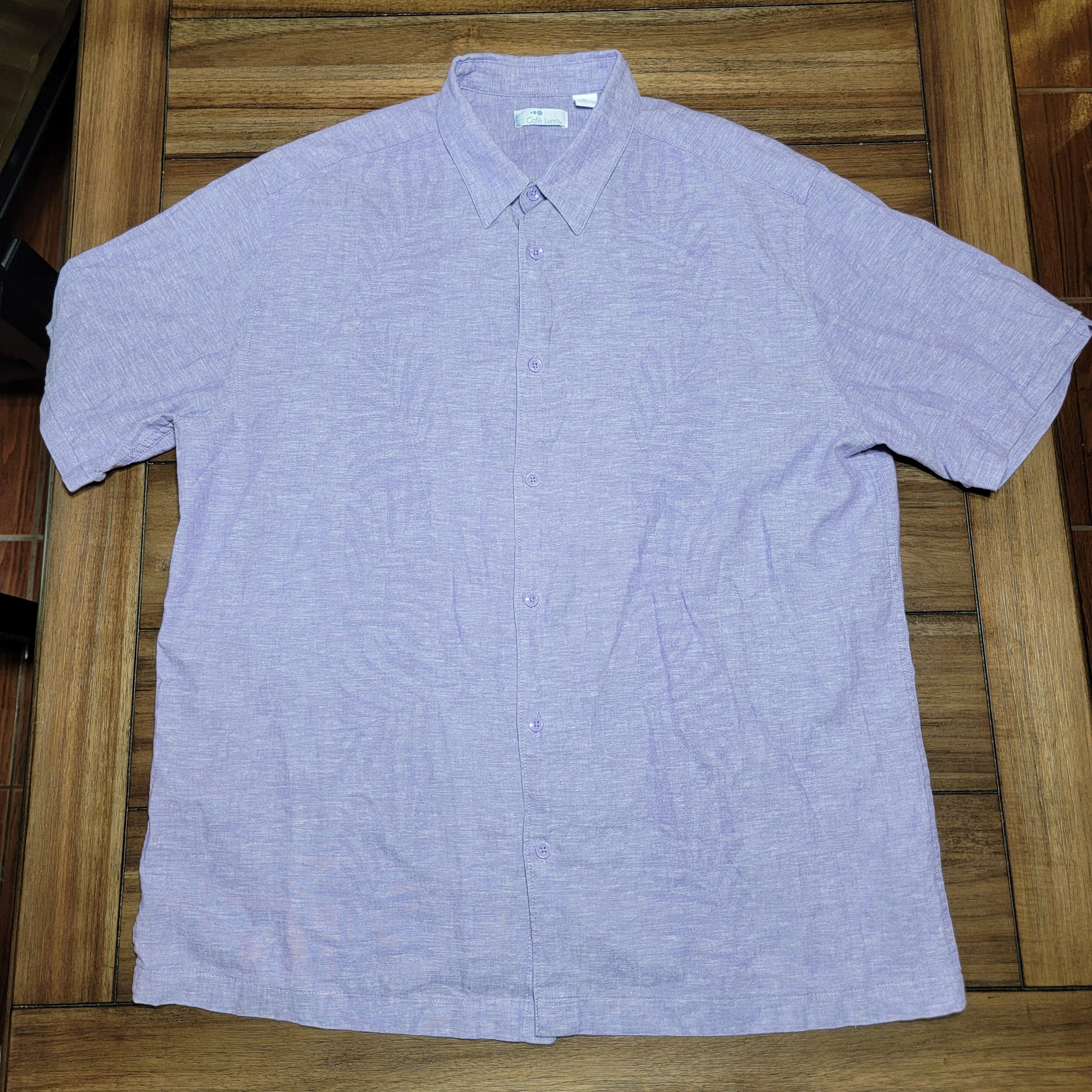 Perry Ellis Cafe Luna by Perry Ellis SS 55% Linen Shirt - Size XL Size US XL / EU 56 / 4 - 1 Thumbnail
