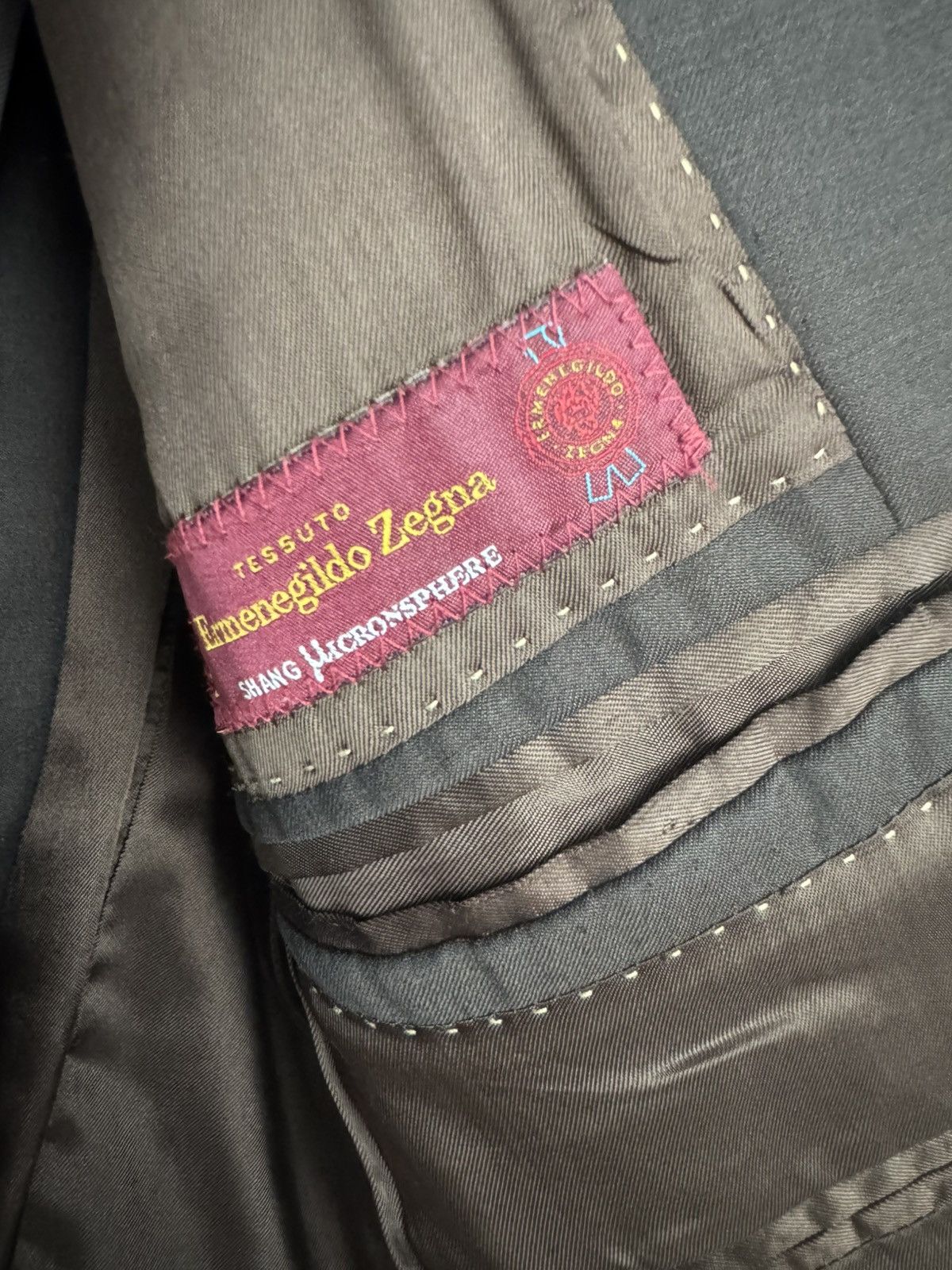 Ermenegildo Zegna Vintage Brown Suit Size 48R - 4 Thumbnail