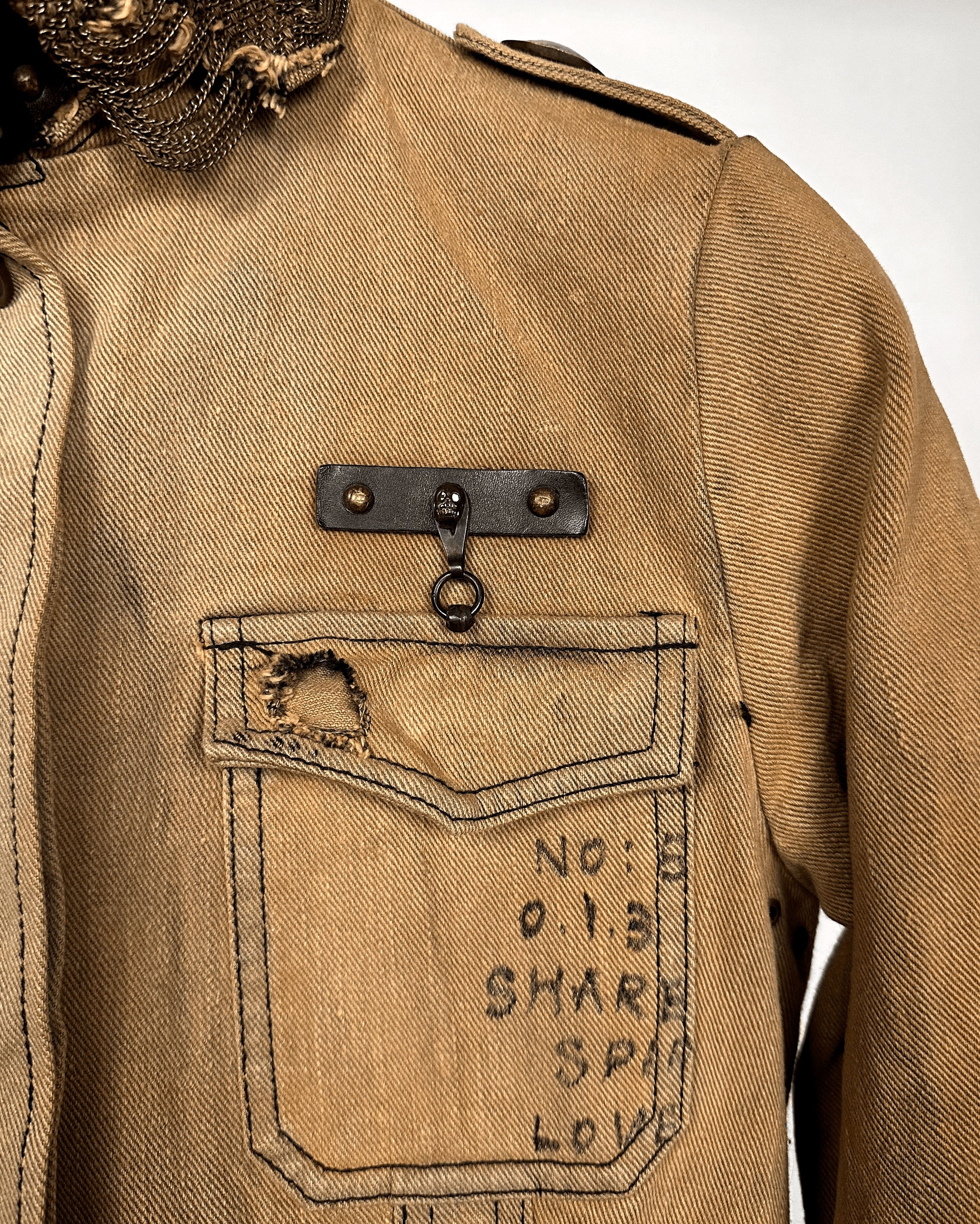 Share Spirit Homme Share Spirit Military Chainmail Distressed Field Jacket Size US M / EU 48-50 / 2 - 10 Thumbnail