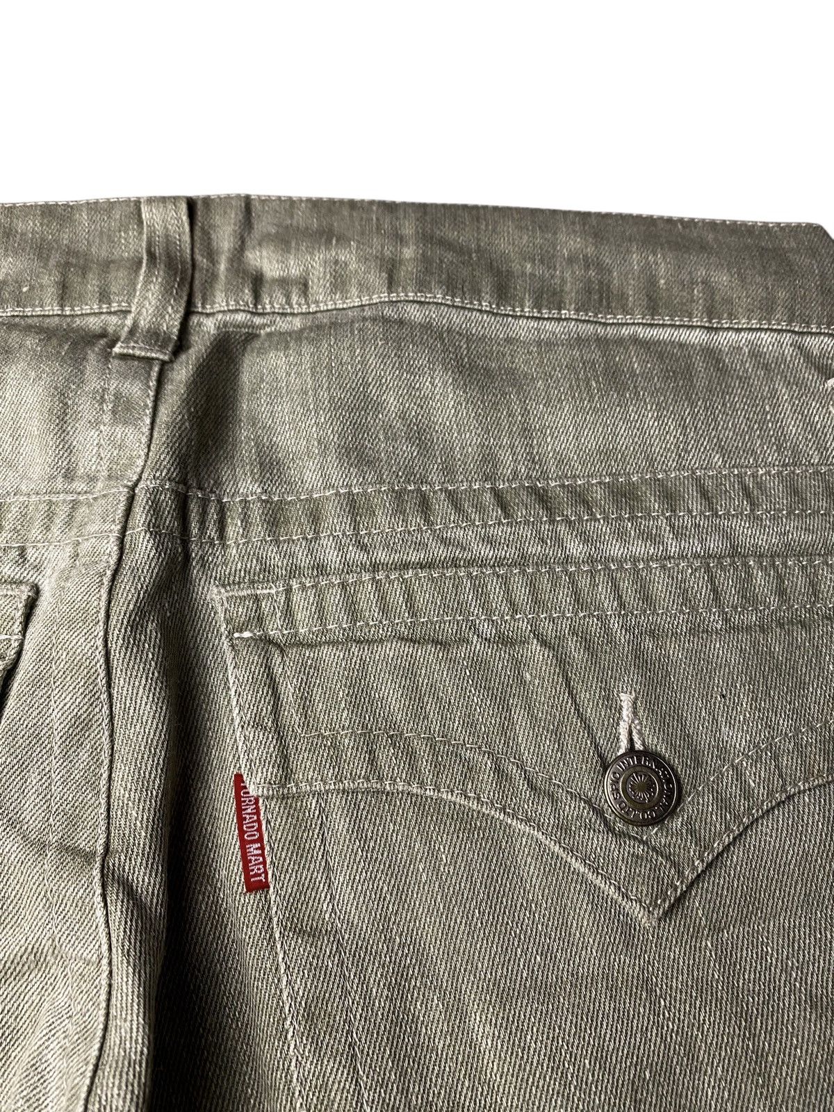 If Six Was Nine 2000's Tornado Mart Flared Spiral Rare Color Jeans Size US 30 / EU 46 - 8 Thumbnail