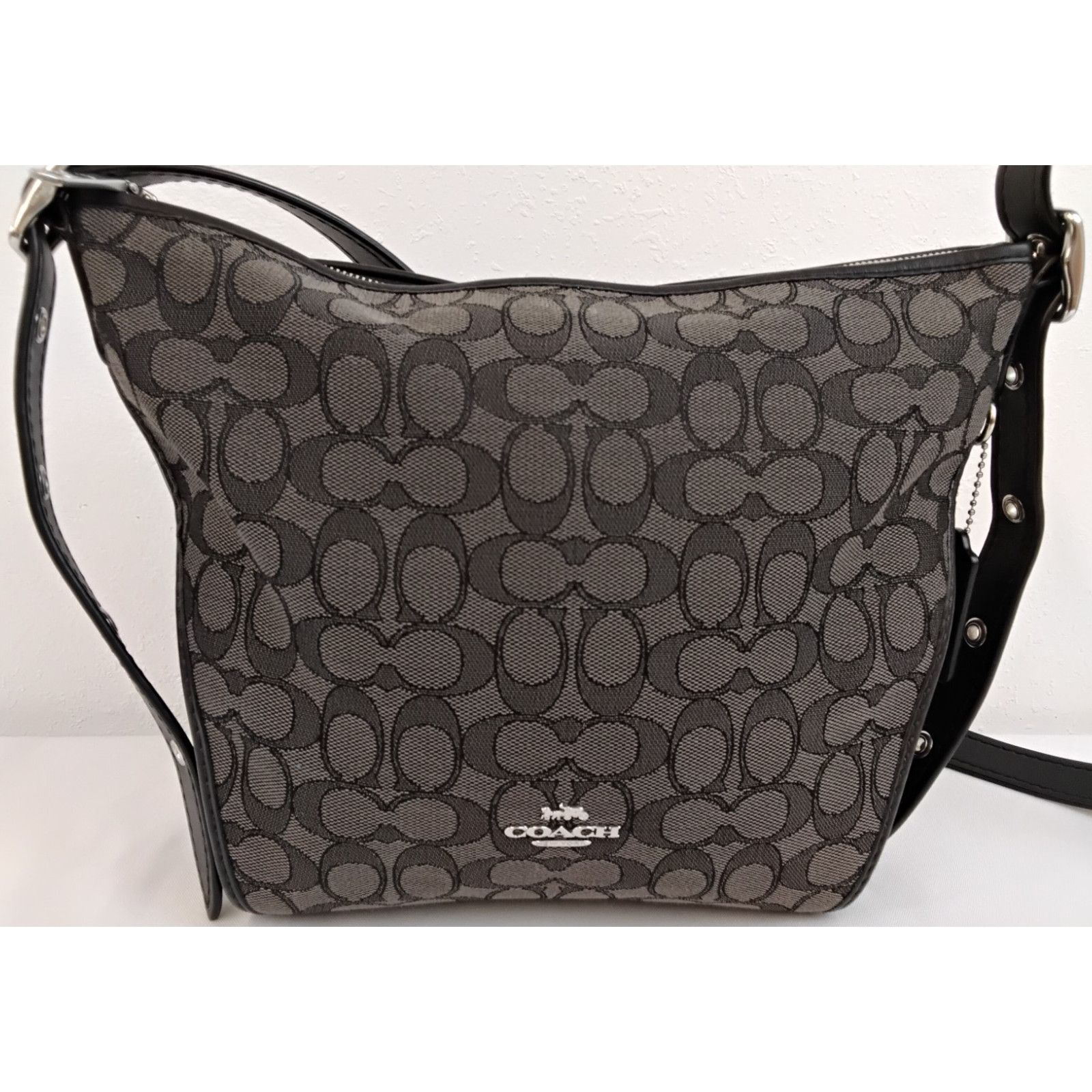 Coach Coach Dufflette Signature C Jacquard Crossbody Black Purse Size ONE SIZE - 4 Thumbnail