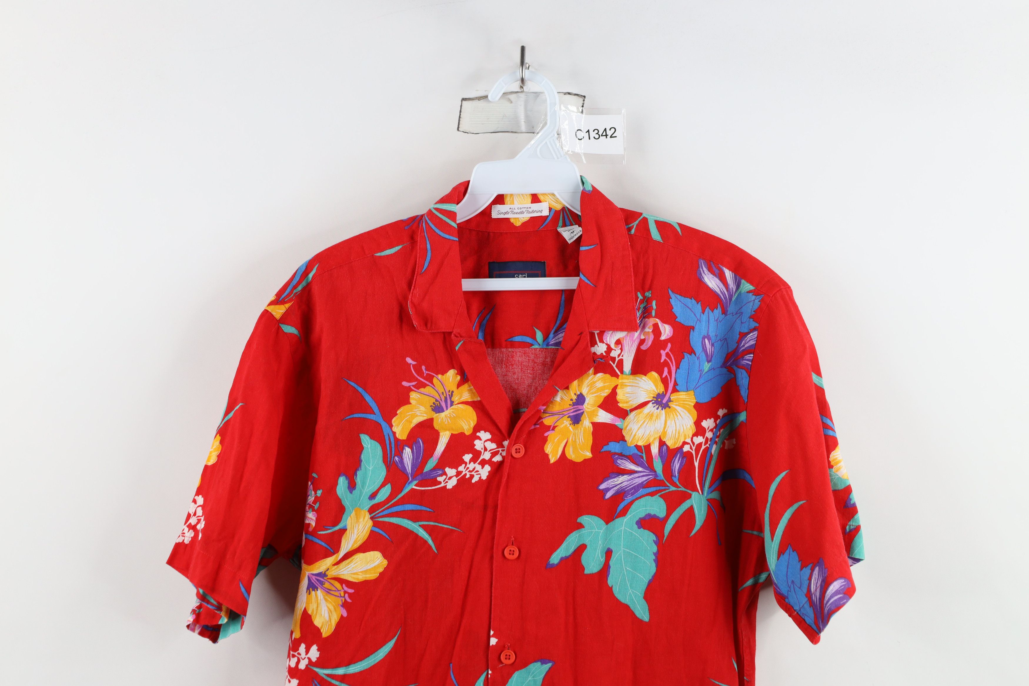 Vintage Vintage 70s Streetwear Flower Hawaiian Button Shirt USA Size US M / EU 48-50 / 2 - 2 Thumbnail