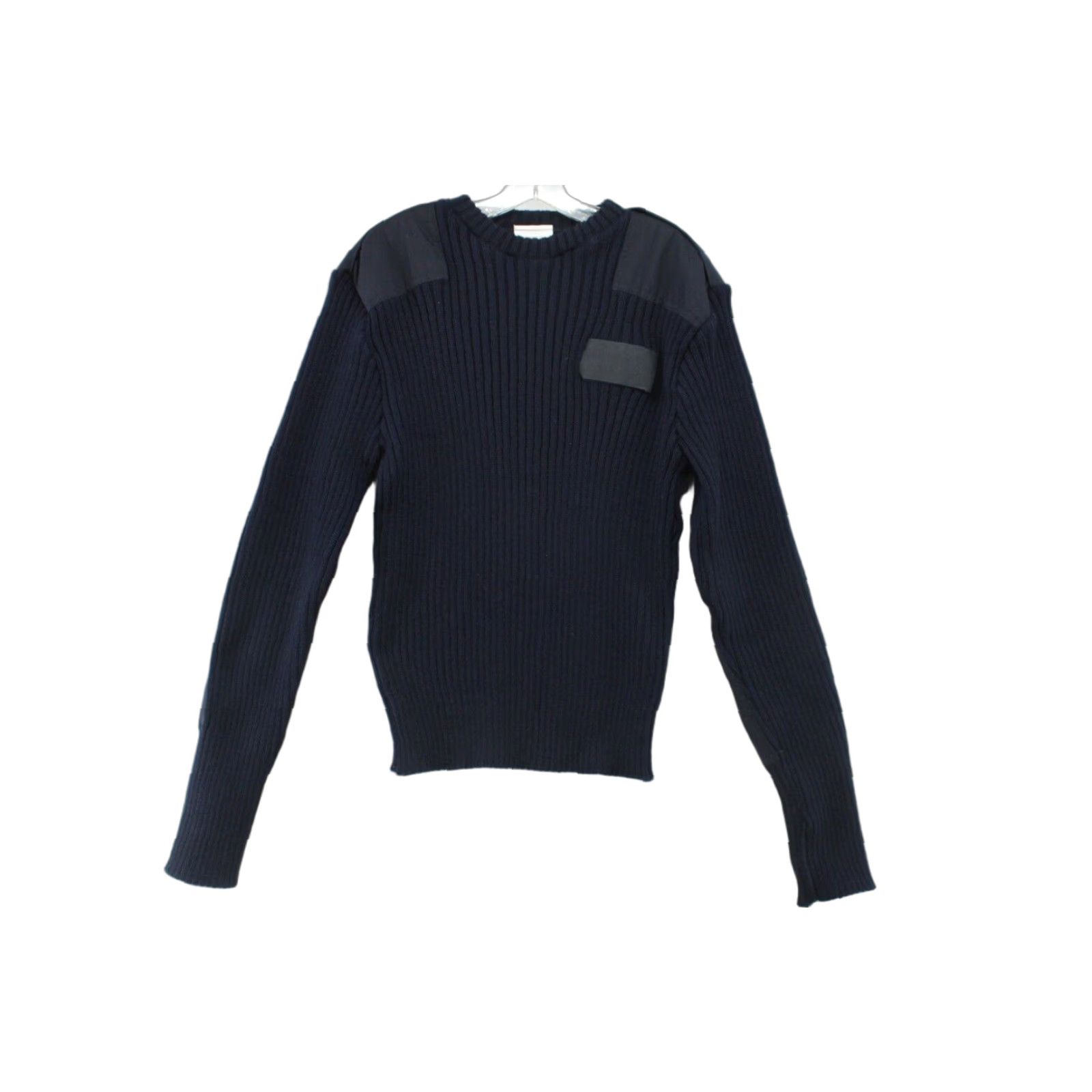 Vintage Brigade Quartermasters Military The Woolly Pully Sweater XL Blue Rib Mens Size US XL / EU 56 / 4 - 1 Thumbnail