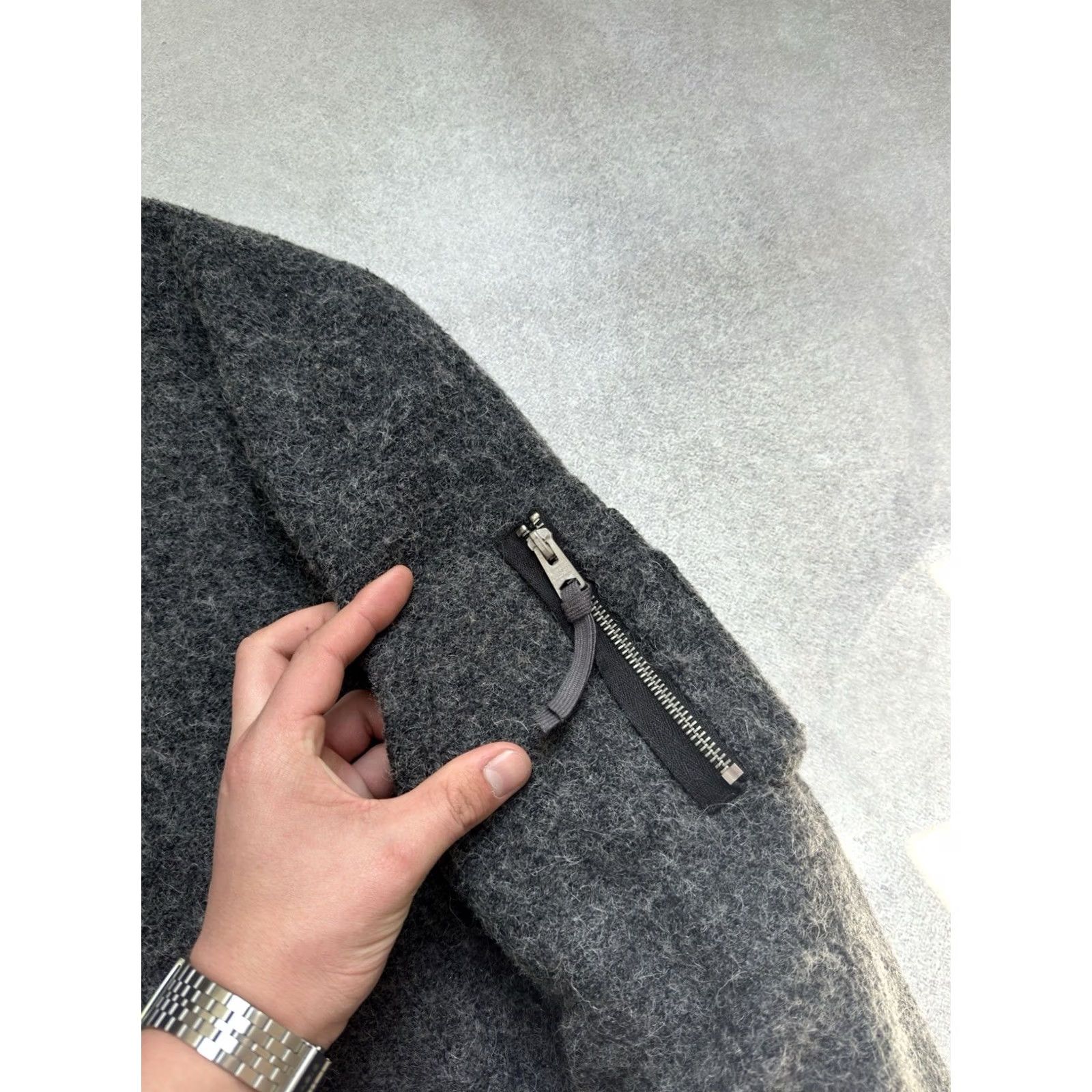 Allsaints VINTAGE AllSaints Wool Bomber Jacket Gray M Men Size US M / EU 48-50 / 2 - 6 Thumbnail