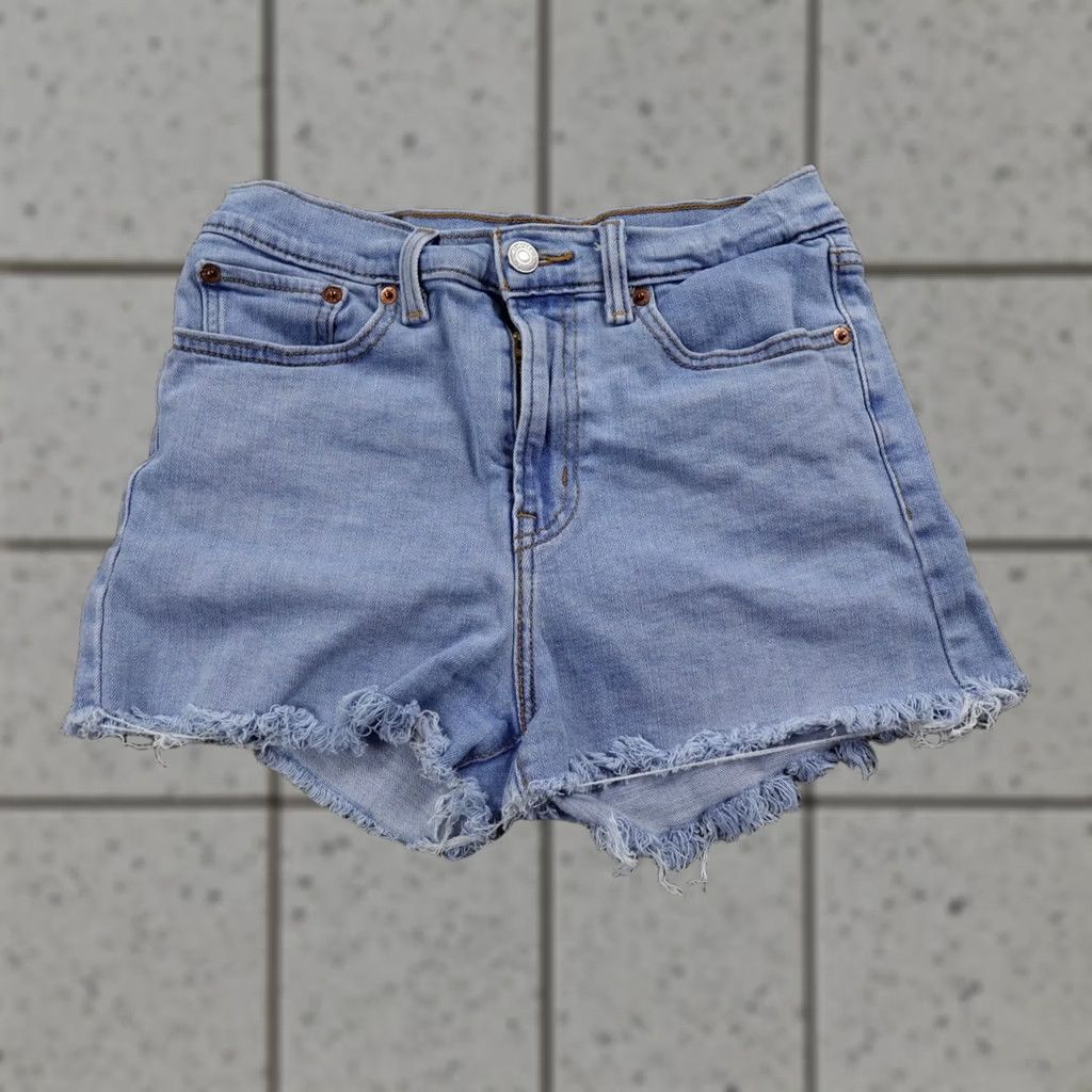 Levi's Levis Shorts Womens 28 Blue Denim Jean Cut Off High Rise Micro Booty Hot Pants Denim Shorts Jeans Cut Off Blue Size 28" / US 6 / IT 42 - 1 Thumbnail