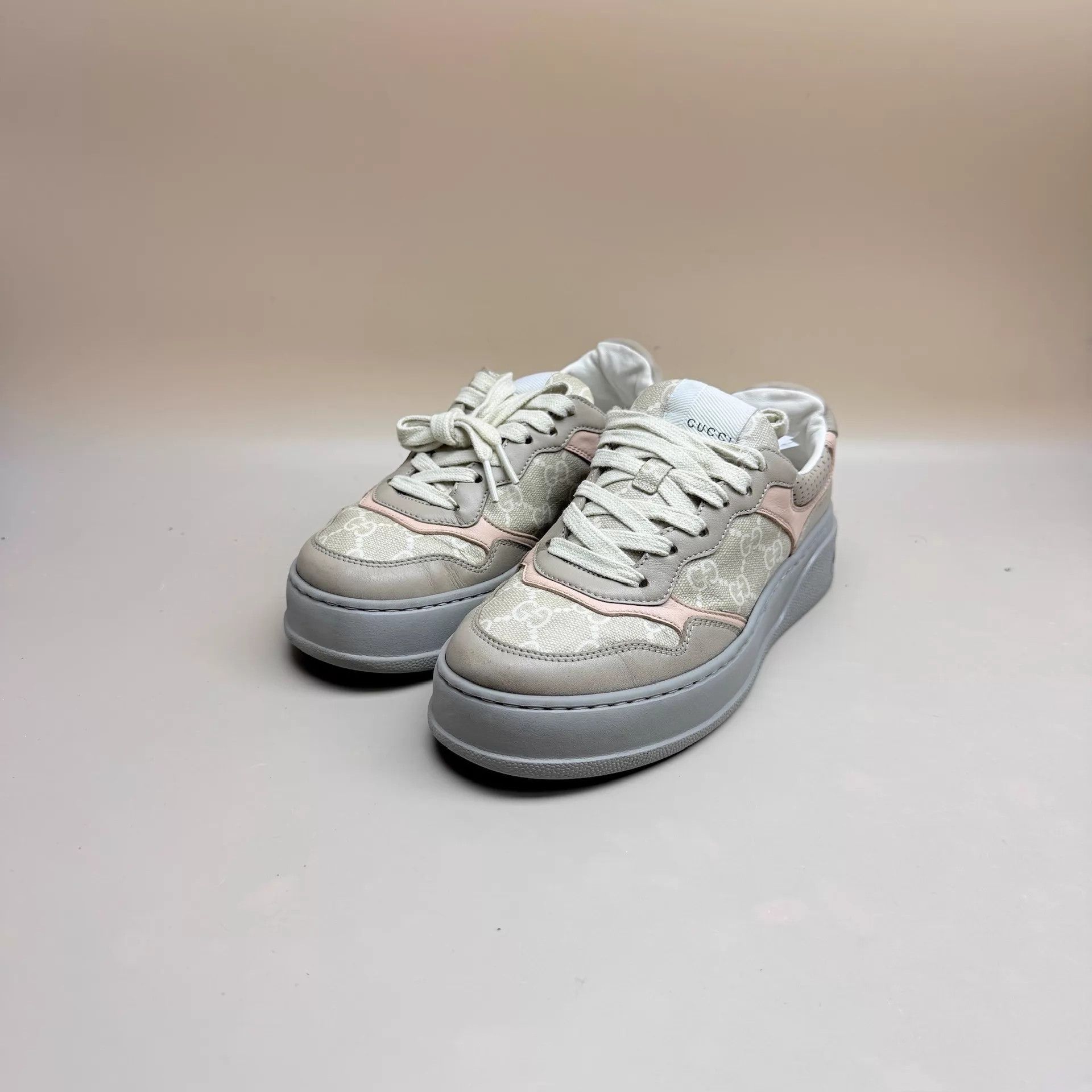 Gucci GUCCI Women's GG Gray Pink Biscuit EU36.5 95New Size US 6 / IT 36 - 1 Thumbnail