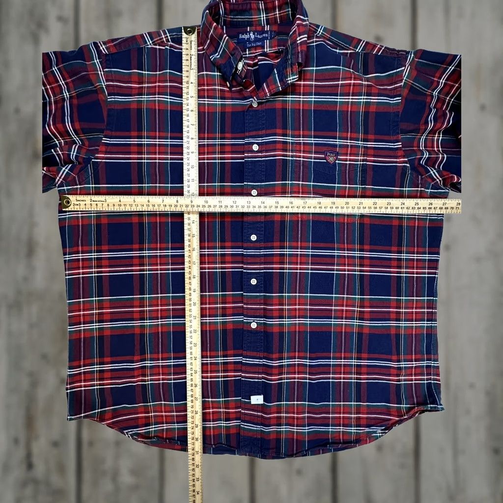 Ralph Lauren VINTAGE Ralph Lauren Shirt L Red Plaid Crest Logo Button-Up Men Size US L / EU 52-54 / 3 - 1 Thumbnail