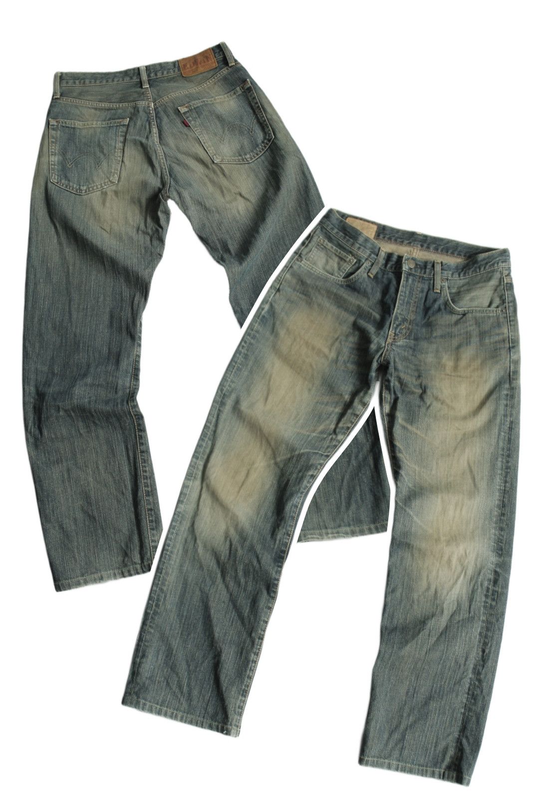 image of Vintage Edwin Rusty 503 Denim Jeans Mens in Yellow/Blue/Rust (Size 31)