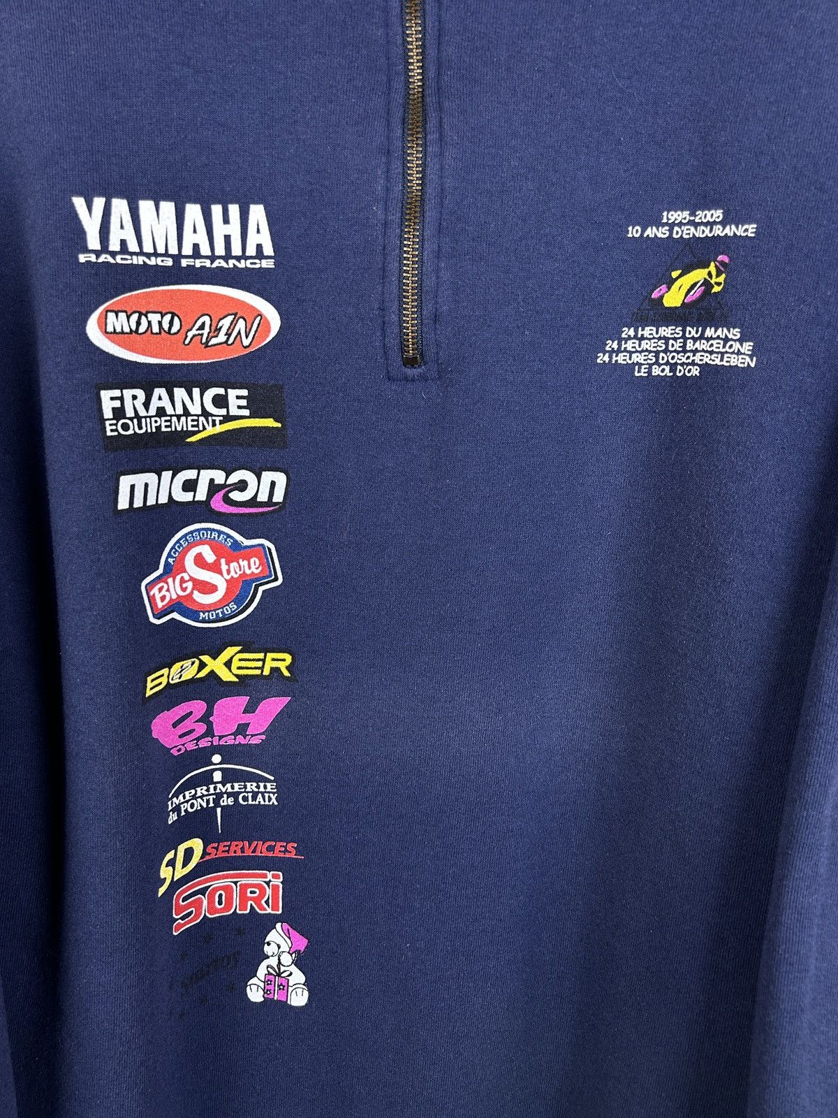 Vintage Vintage Endurance Motorcycle Yamaha #38 Graphic Zip Pullover Size US XXL / EU 58 / 5 - 5 Thumbnail