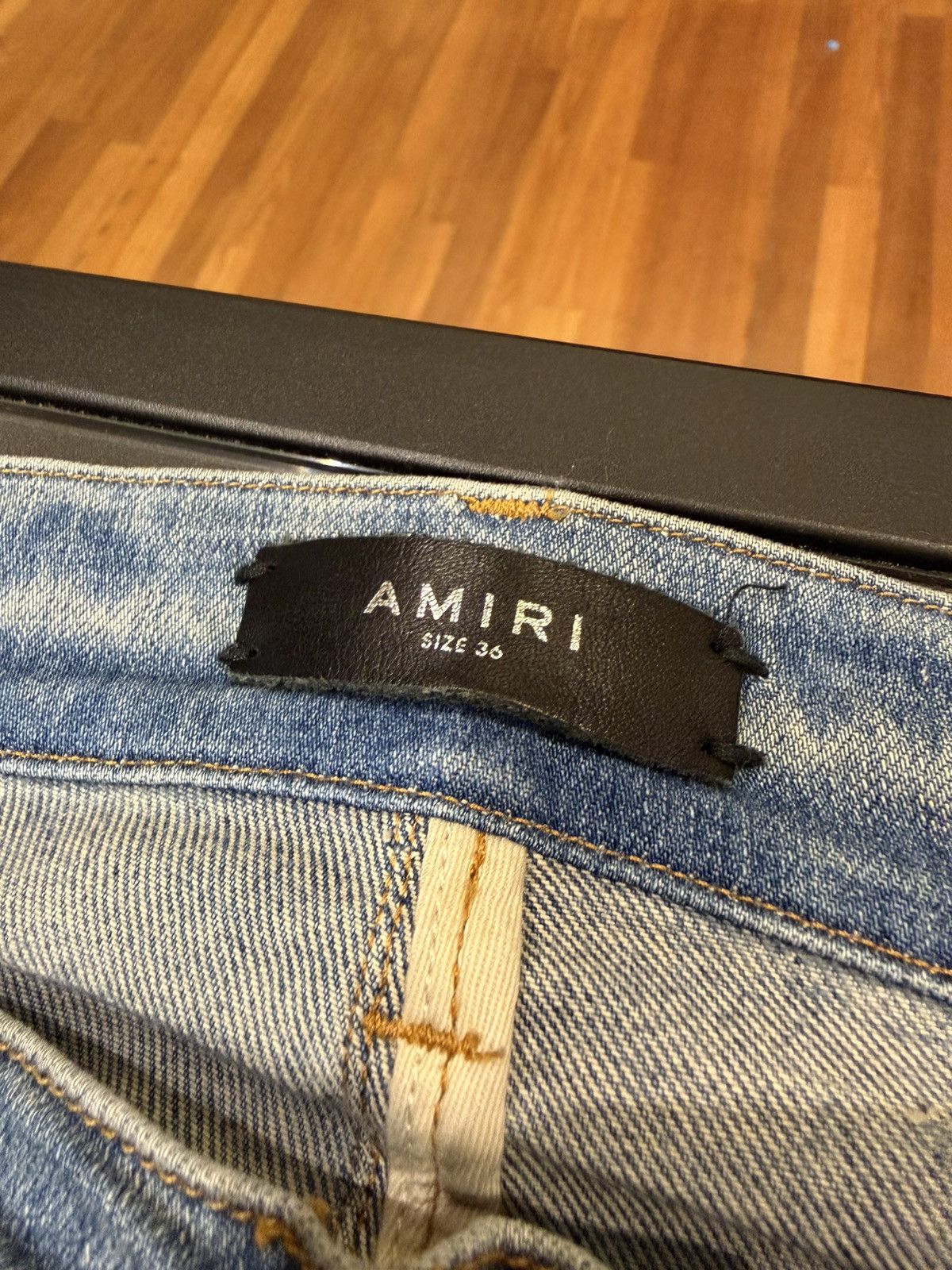 Amiri Amiri Mx2 Blue Plaid Patch Denim Jeans - Clay Indigo Size US 36 / EU 52 - 3 Thumbnail